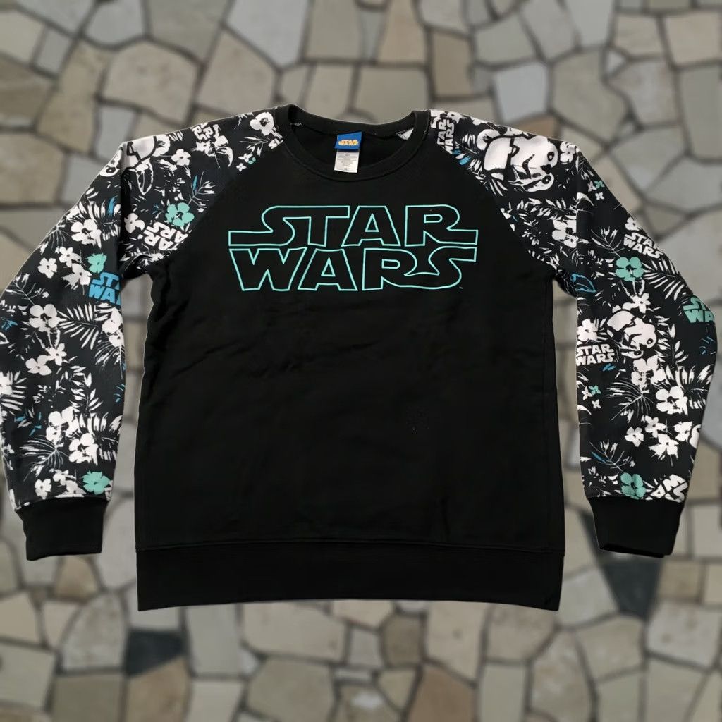 Star Wars Star Wars Sweatshirt Floral Sleeves Black Size M Women Size M / US 6-8 / IT 42-44 - 1 Thumbnail