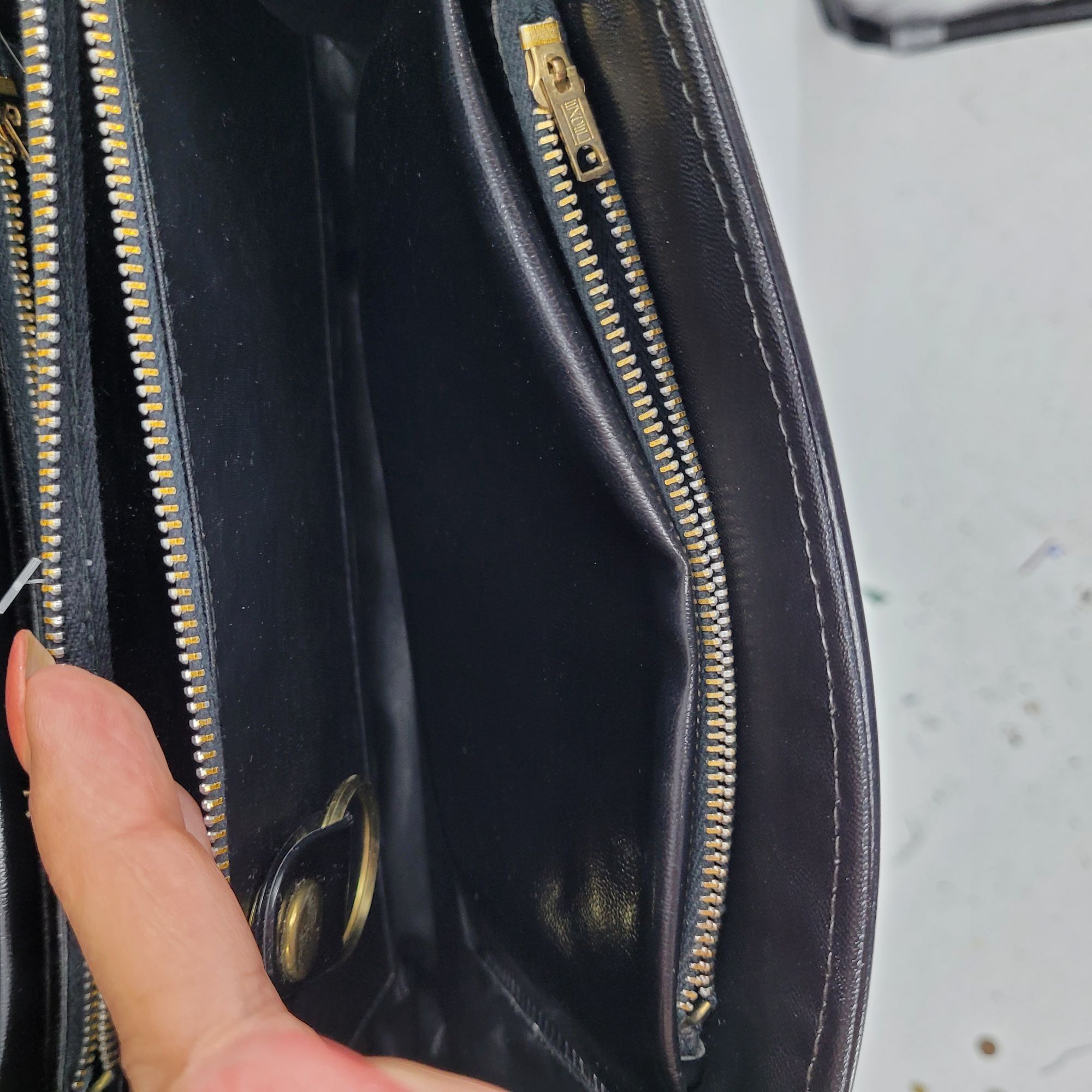 Vintage Vintage 60s Handbag Black Leather Shoulder Bag Adjustable S Size ONE SIZE - 8 Thumbnail