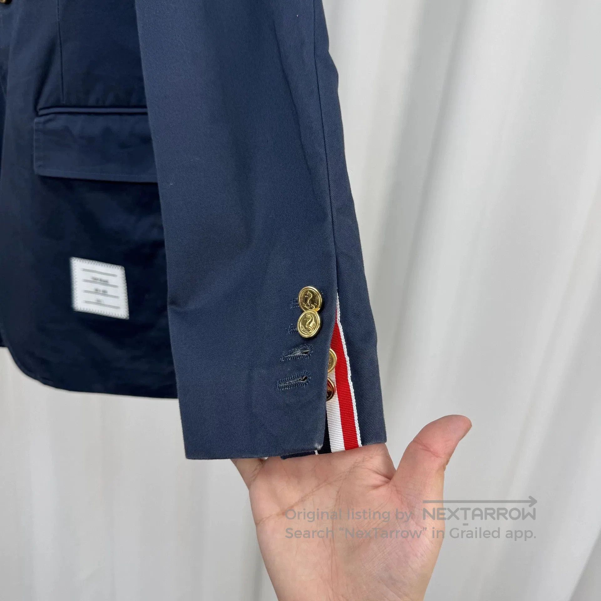 Thom Browne Thom Browne Gold Button Stripe Blazer. Size US S / EU 44-46 / 1 - 4 Thumbnail