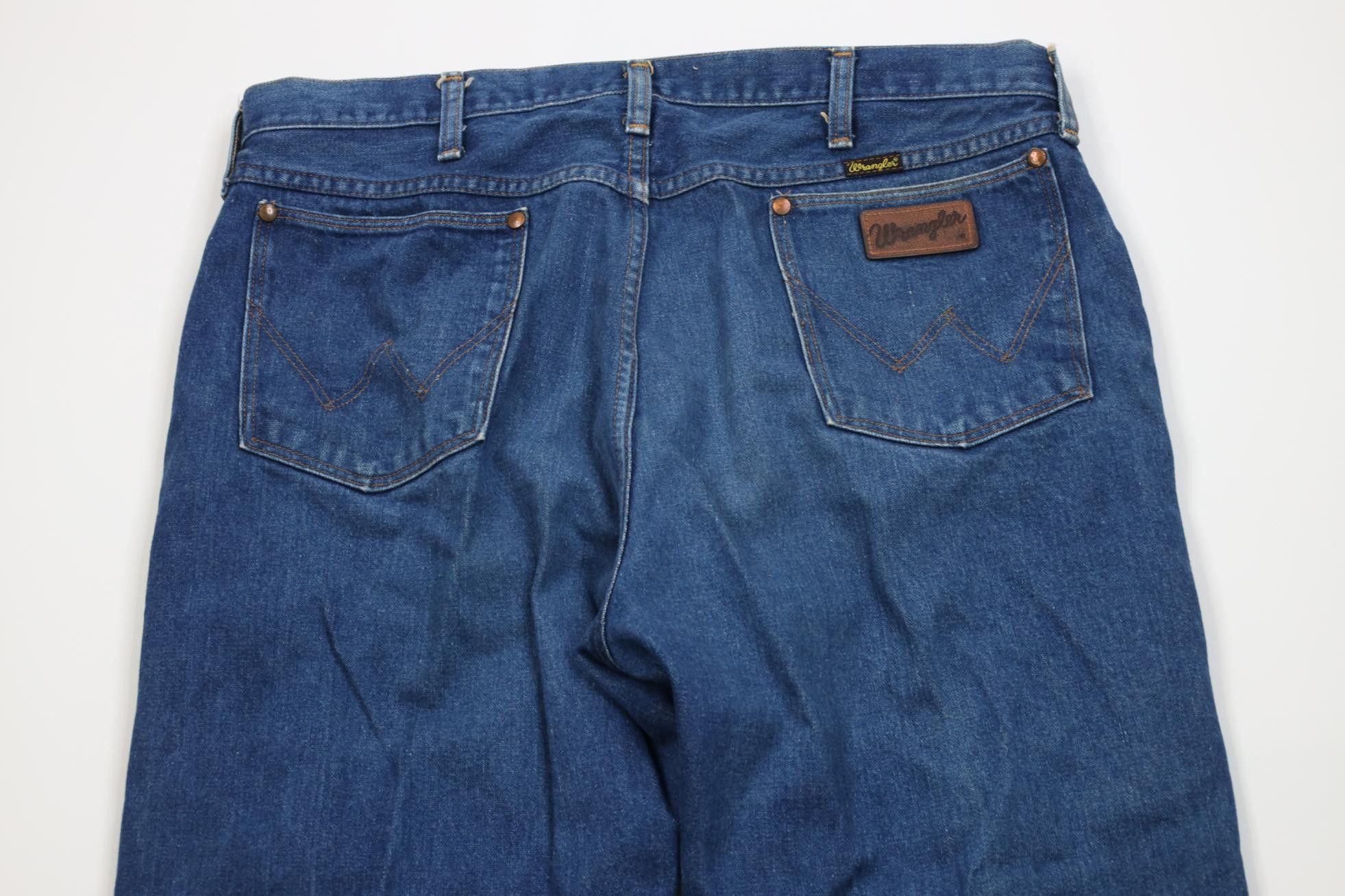 Wrangler Vintage 70s 80s Wrangler Flared Bootcut Denim Jeans USA Size US 38 / EU 54 - 13 Thumbnail