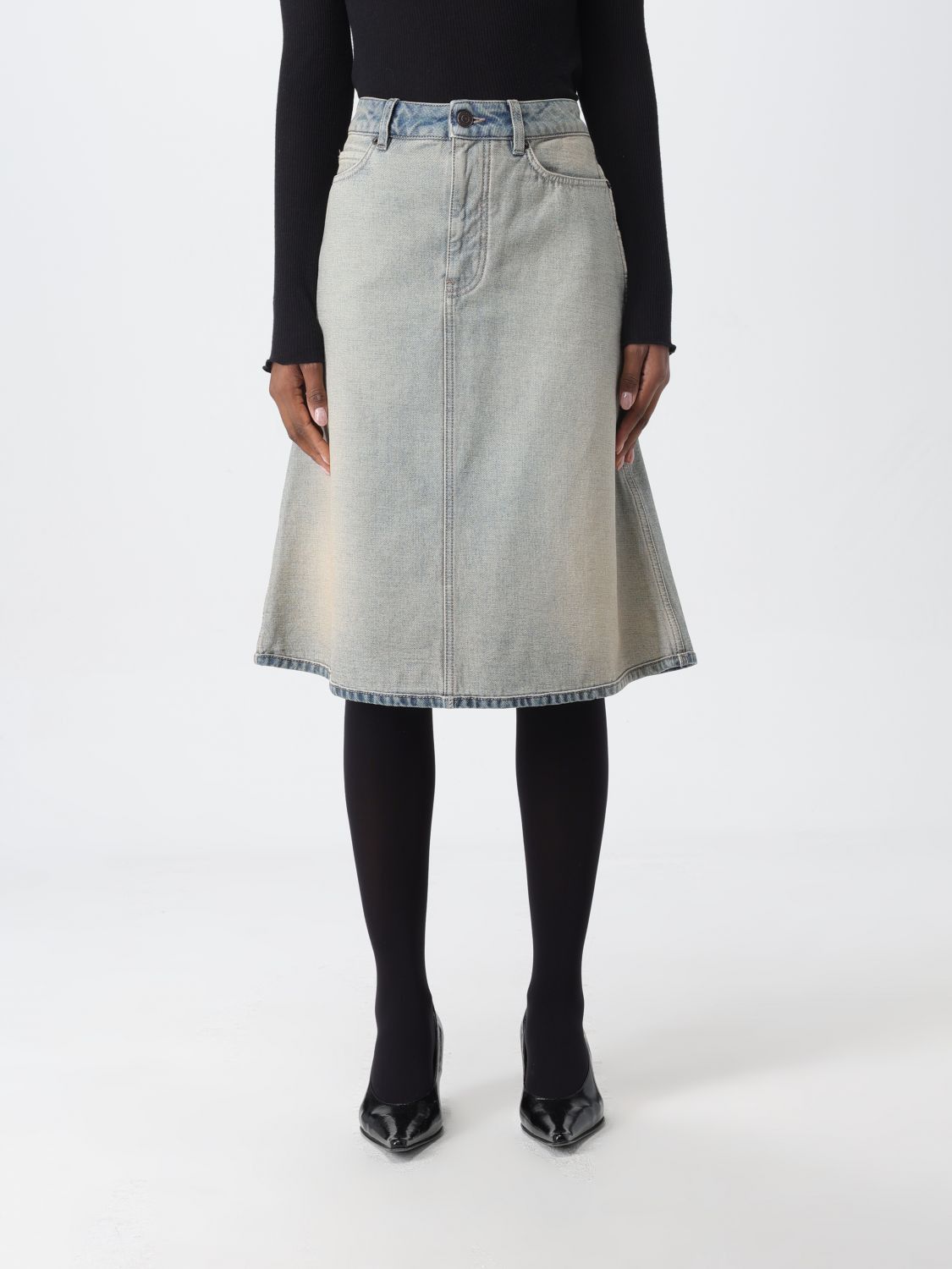 image of Balenciaga Skirt Woman Denim, Women's (Size 26)