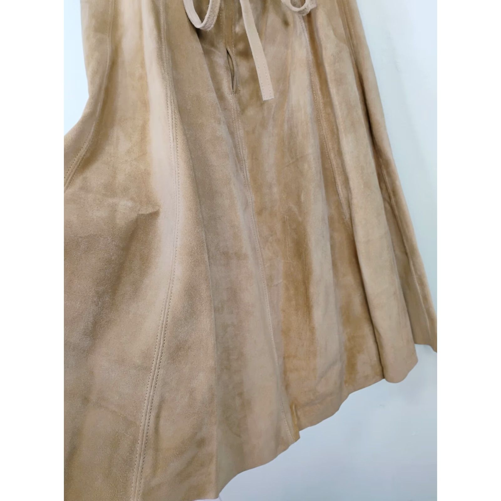 Hunter VINTAGE Bounty Hunter Suede Leather Dress Sleeveless Backless Tie Strap Brown Small - Women - Dress Size S / US 4 / IT 40 - 6 Thumbnail