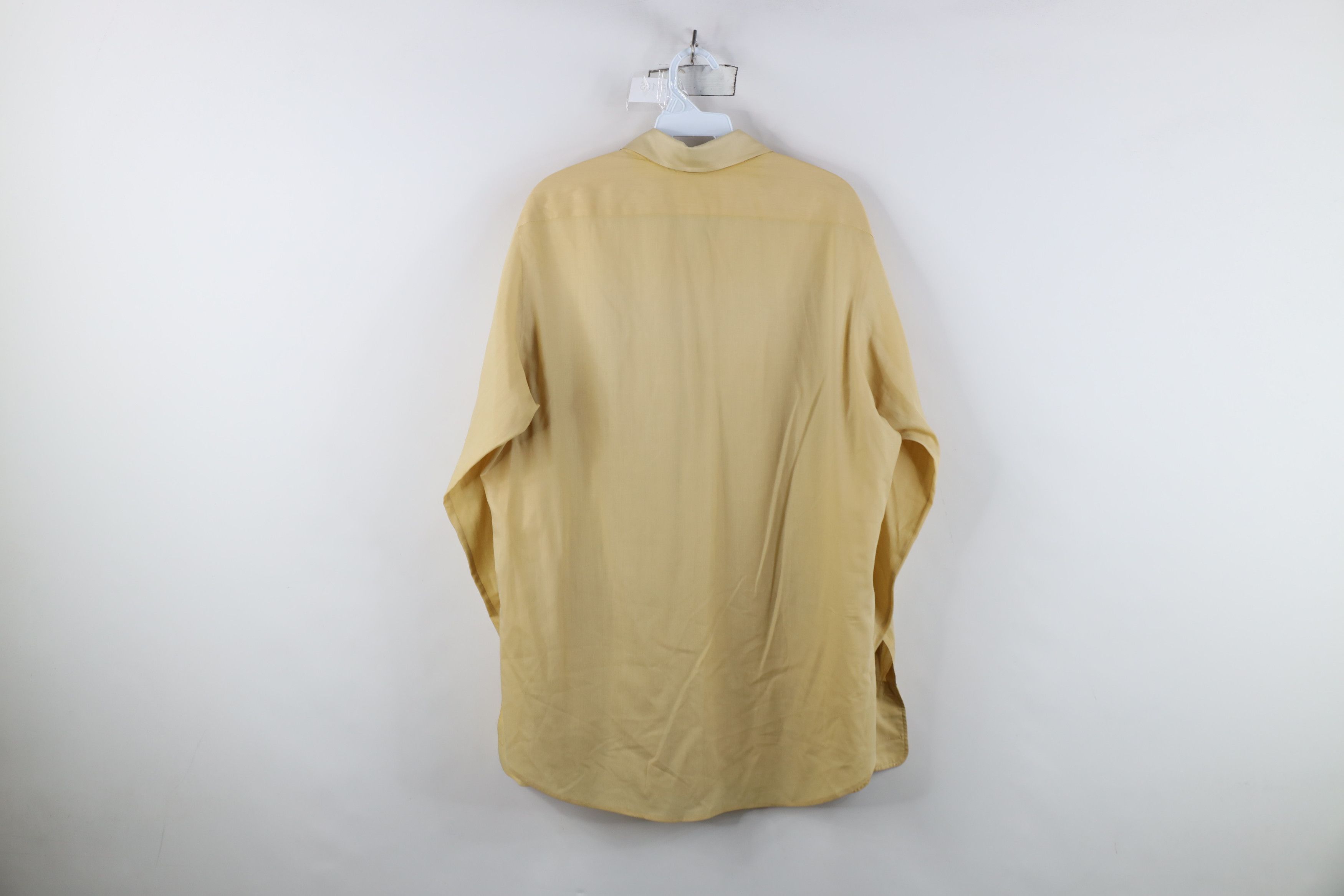 Vintage Vintage 60s Streetwear Collared Button Shirt Yellow USA Size US M / EU 48-50 / 2 - 13 Thumbnail