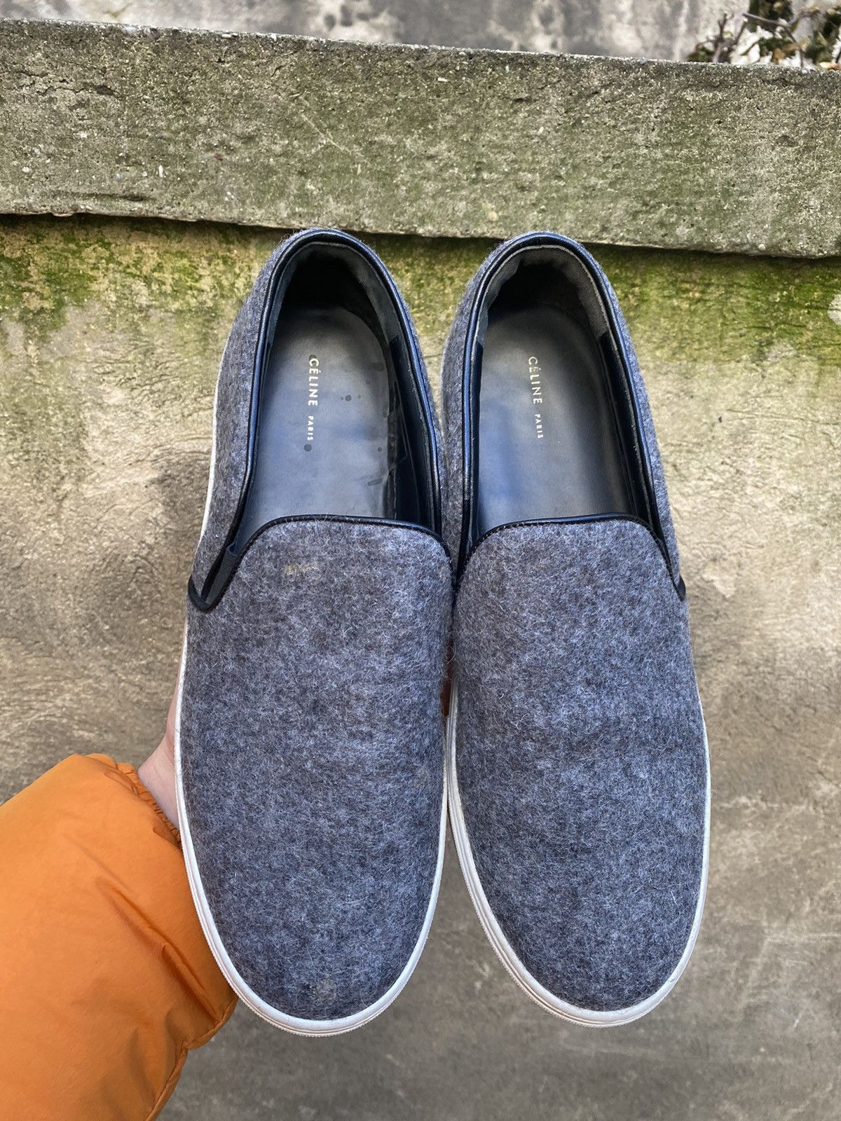 Celine Celine Wool Leather Slip On Sneakers Size US 10 / EU 43 - 2 Thumbnail