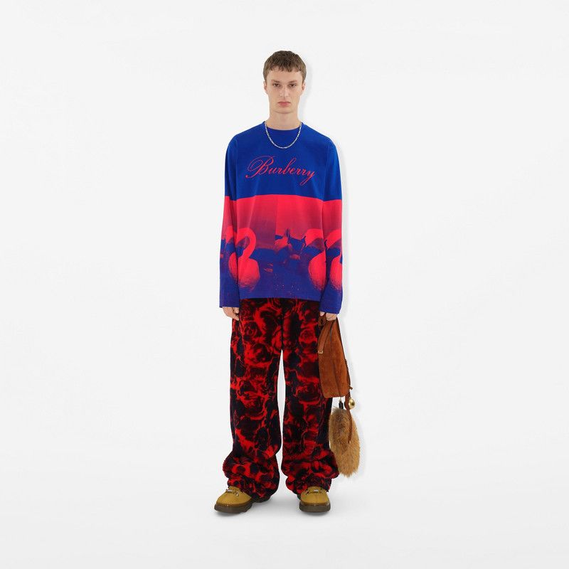 Burberry o1y0426 Crewneck T-Shirt in Blue/Red Size US S / EU 44-46 / 1 - 2 Thumbnail