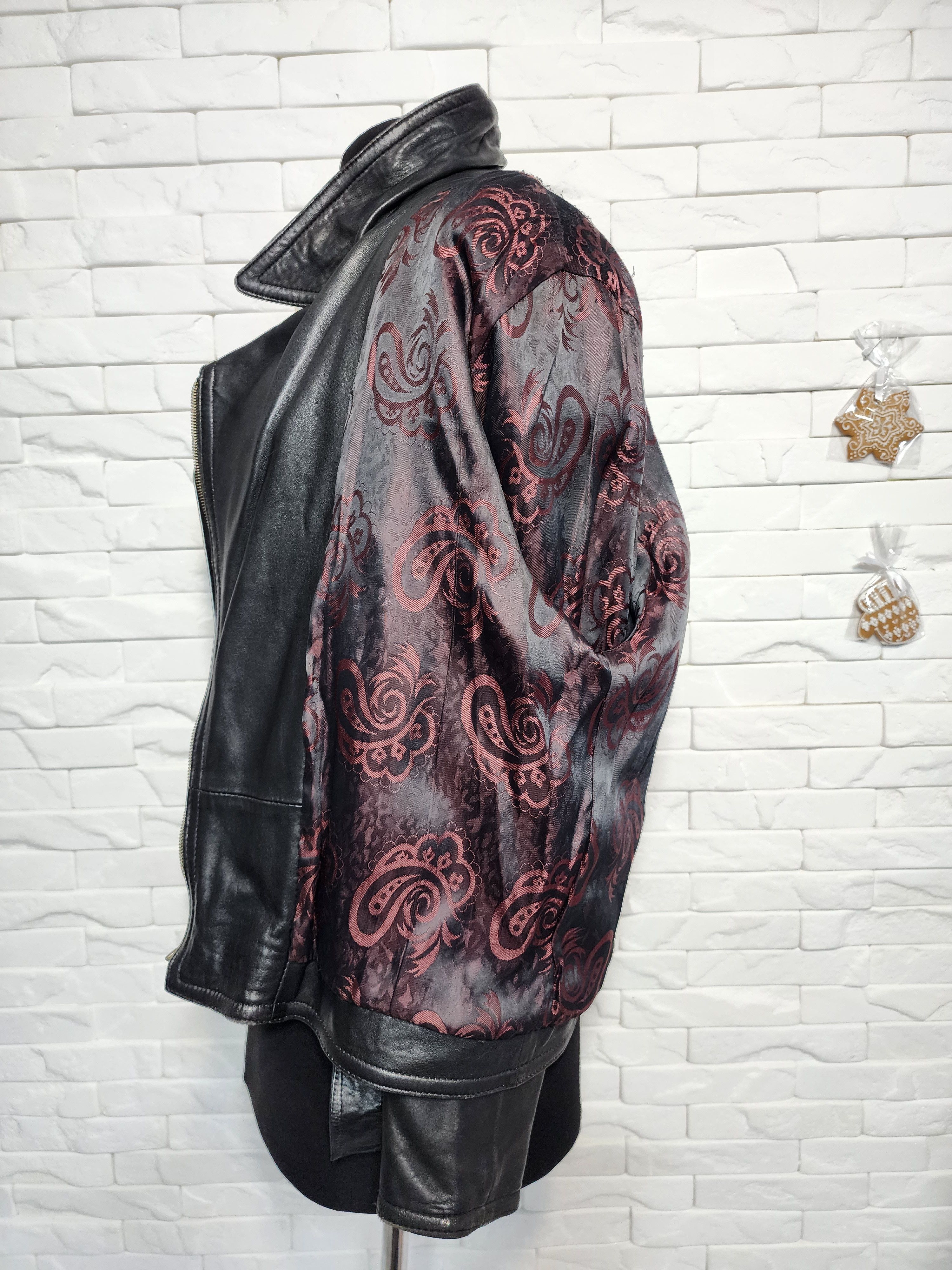 Other Women's Leather Biker Jacket: Tough Moto Rocker Outfit Size XL / US 12-14 / IT 48-50 - 10 Thumbnail