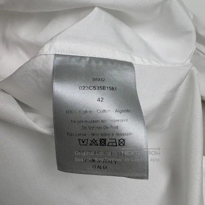 Dior Dior White Cotton Long Sleeve Men's Shirt . Size US L / EU 52-54 / 3 - 4 Thumbnail