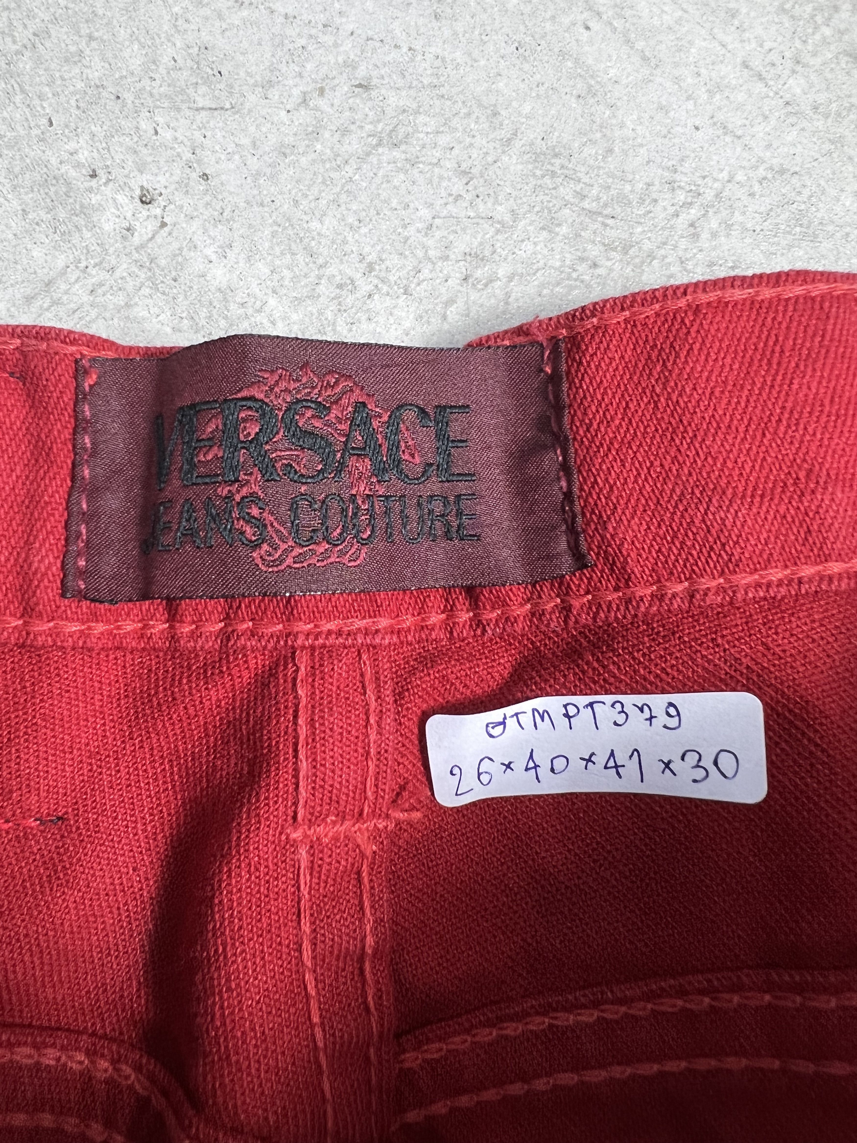 Versace Jeans Couture VERSACE Jeans Couture Red Denim GTMPT379 Size 26" / US 2 / IT 38 - 5 Thumbnail
