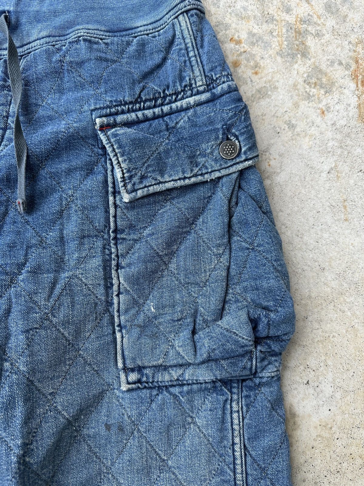 Kapital Kapital 13 stars quilted waffle thermal military cargo denim Size US 33 - 7 Thumbnail