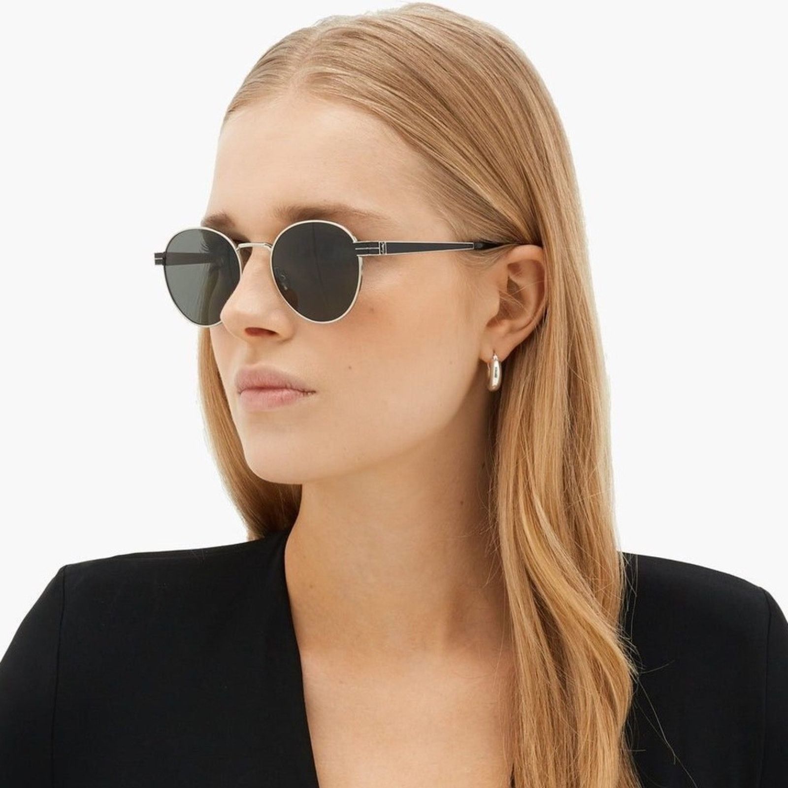 Saint Laurent Paris NEW YSL Saint Laurent Sunglasses SL M62 003 Gold Grey Unisex Size ONE SIZE - 1 Thumbnail