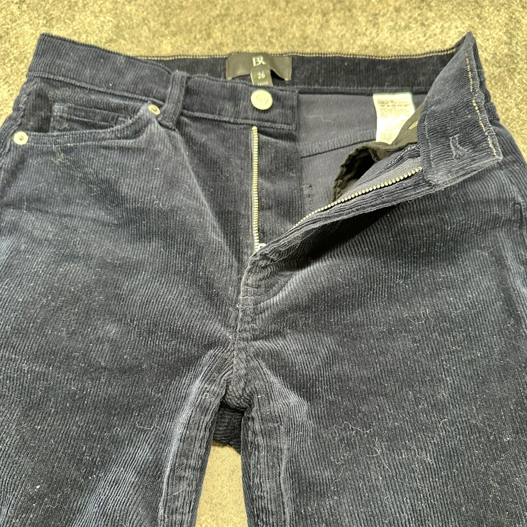 Banana Republic VINTAGE Banana Republic Pants Womens 26 Blue Navy Corduroy Bootcut Flare Classic Cotton Size 28" / US 6 / IT 42 - 2 Thumbnail