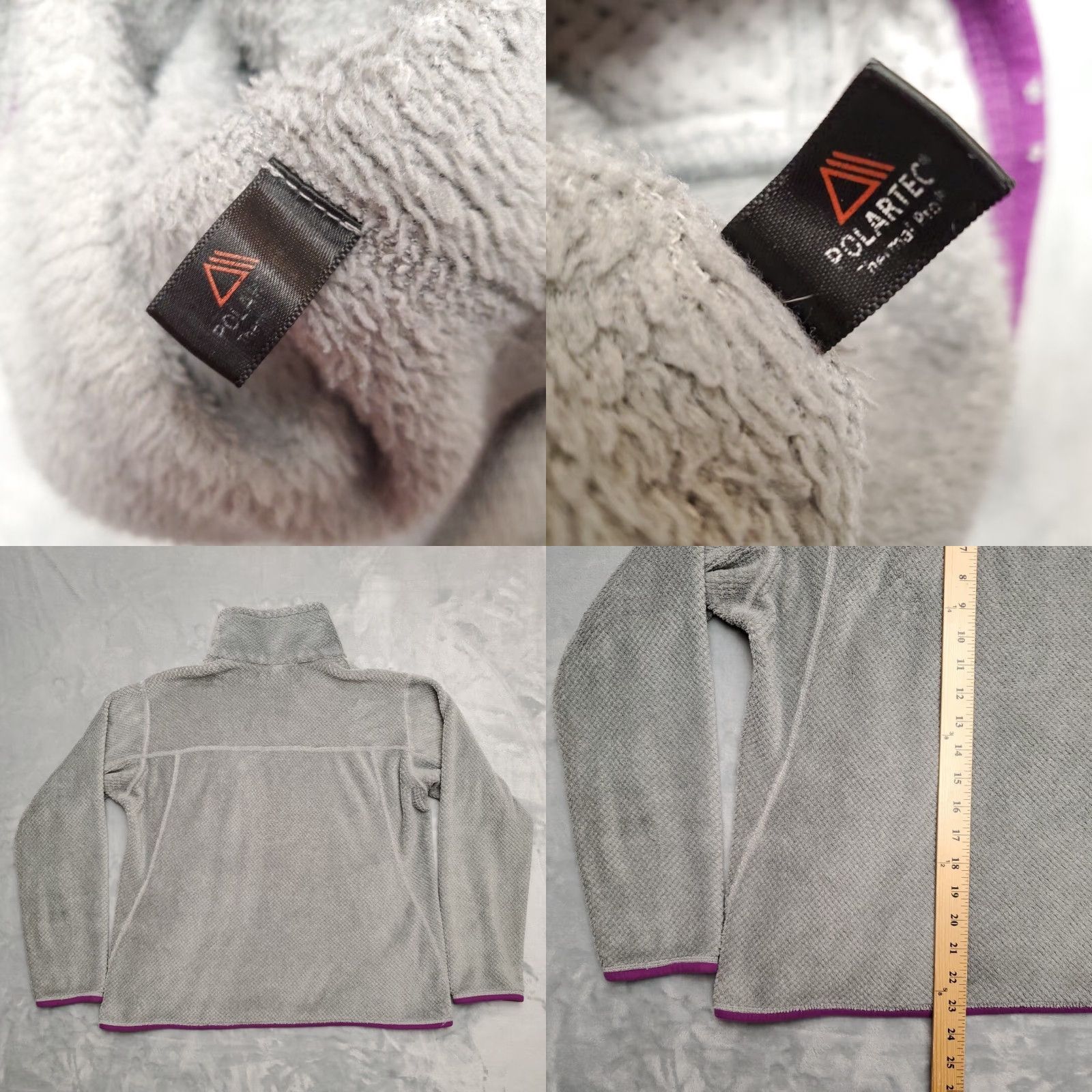 Patagonia VINTAGE Patagonia Re-Tool Snap-T Pullover Sweater Women L Gray Purple 1/4 Zip Fleece Size L / US 10 / IT 46 - 8 Thumbnail