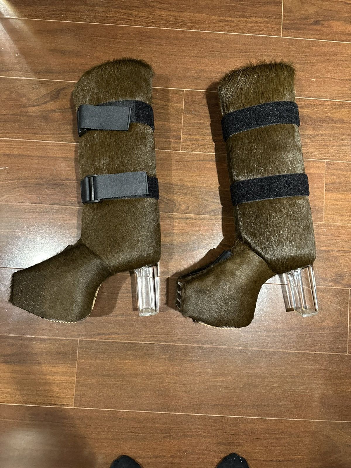 Rick Owens Rick owens fur calf-splint-brace kiss heels sz 42 Size US 9 / EU 42 - 3 Thumbnail