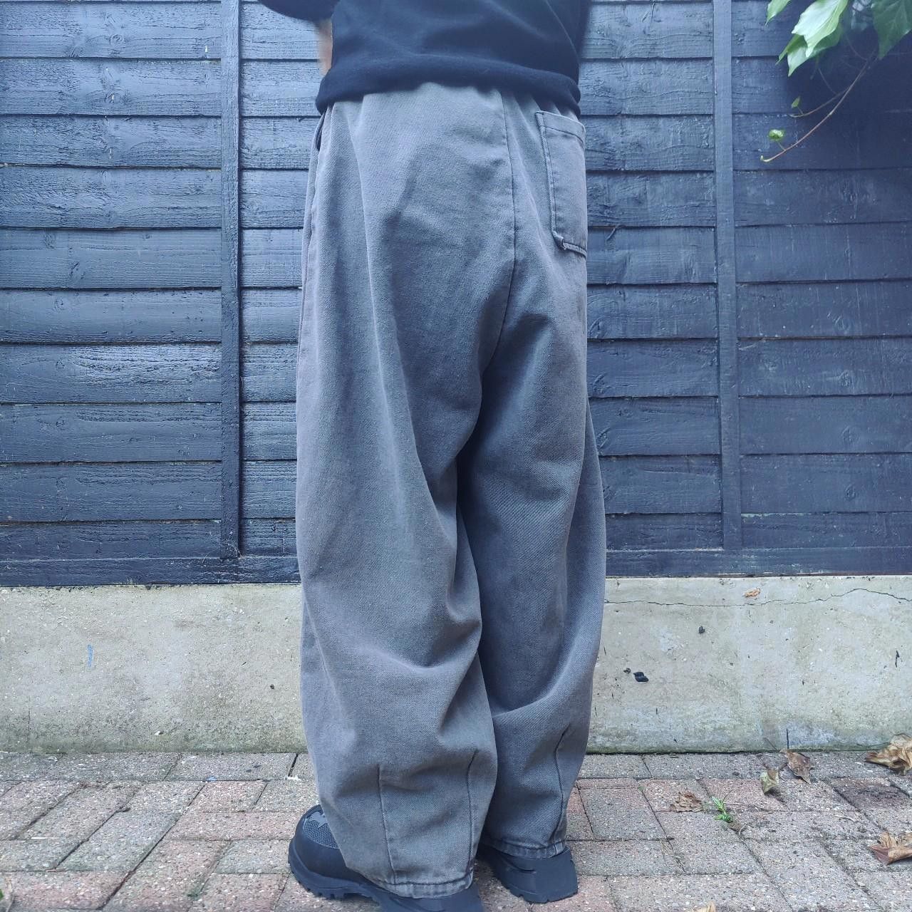 Other Japanese Grey Faded Denim Wide Leg Balloon Pants Size US 32 / EU 48 - 4 Thumbnail