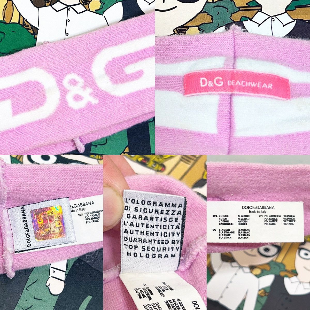 Dolce & Gabbana Authentic Dolce & Gabbana DG Baby Pink & White Logo Headband Size ONE SIZE - 10 Thumbnail