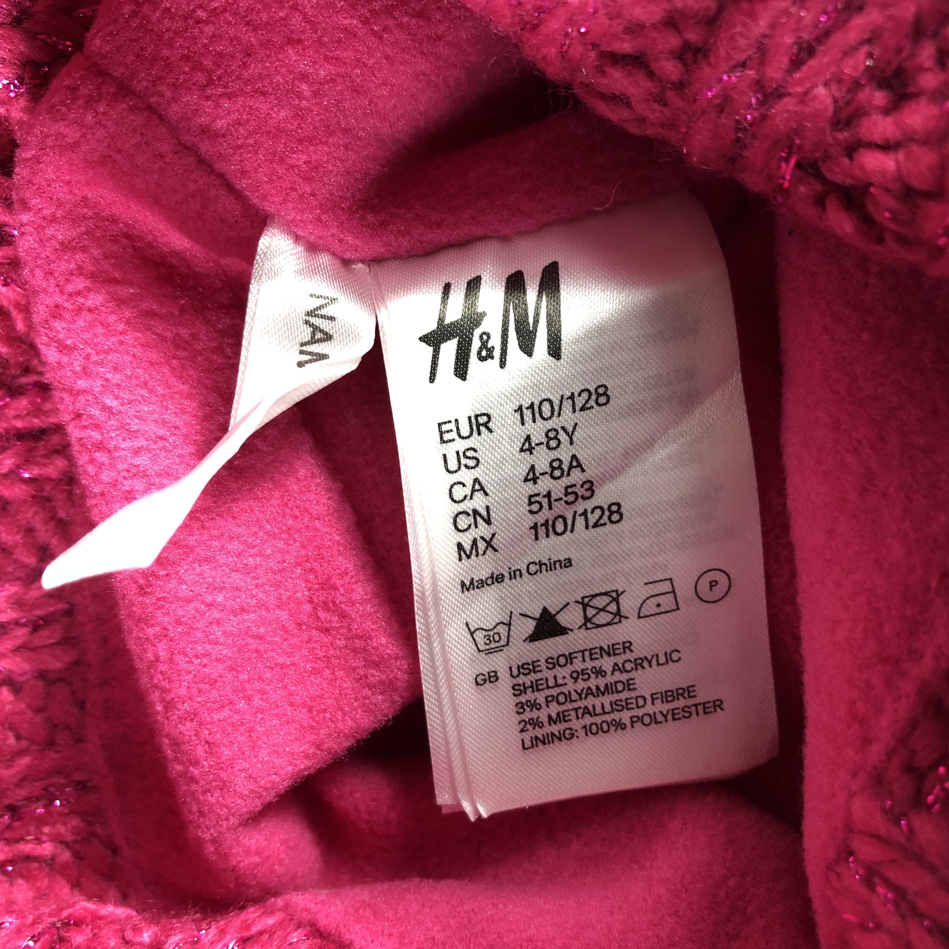H&M × Vintage Womens H&M Cable Knit Pompom Beanie Snow Hat Snow Cap -D1216 Size ONE SIZE - 5 Thumbnail
