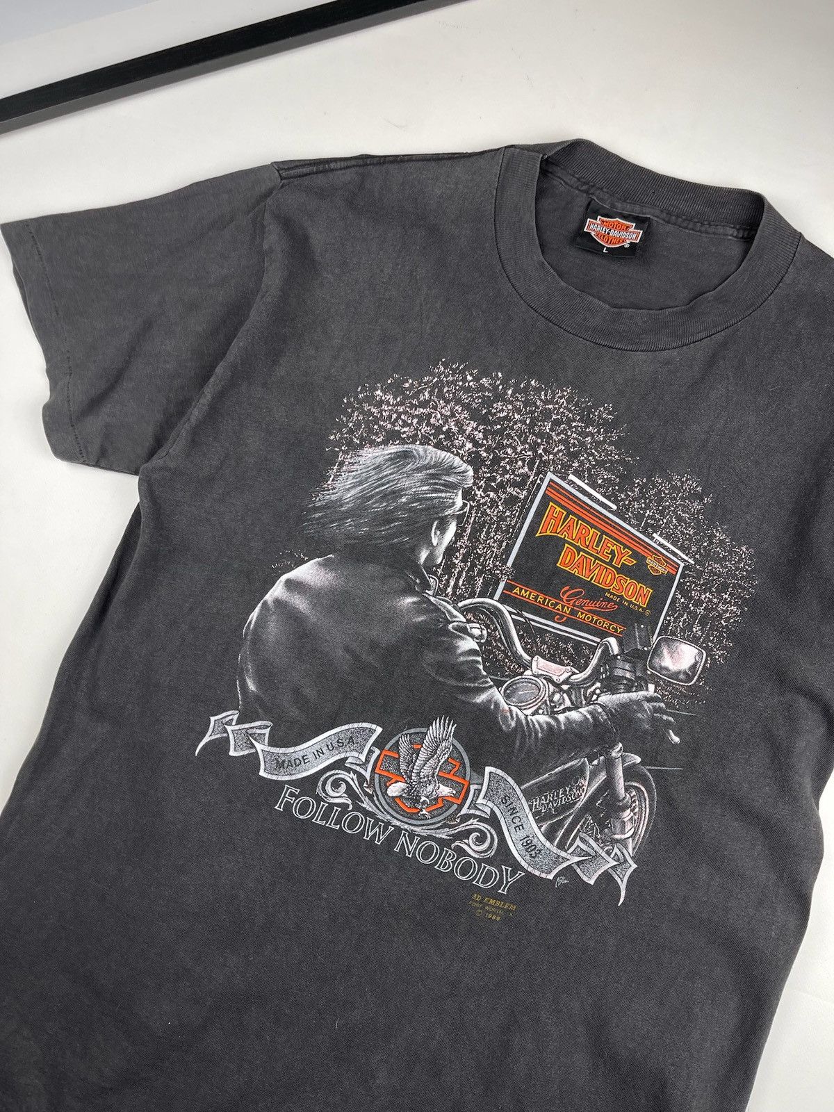 Harley Davidson Harley Davidson 3d emblem 1989 t-shirt vintage Size US L / EU 52-54 / 3 - 4 Thumbnail