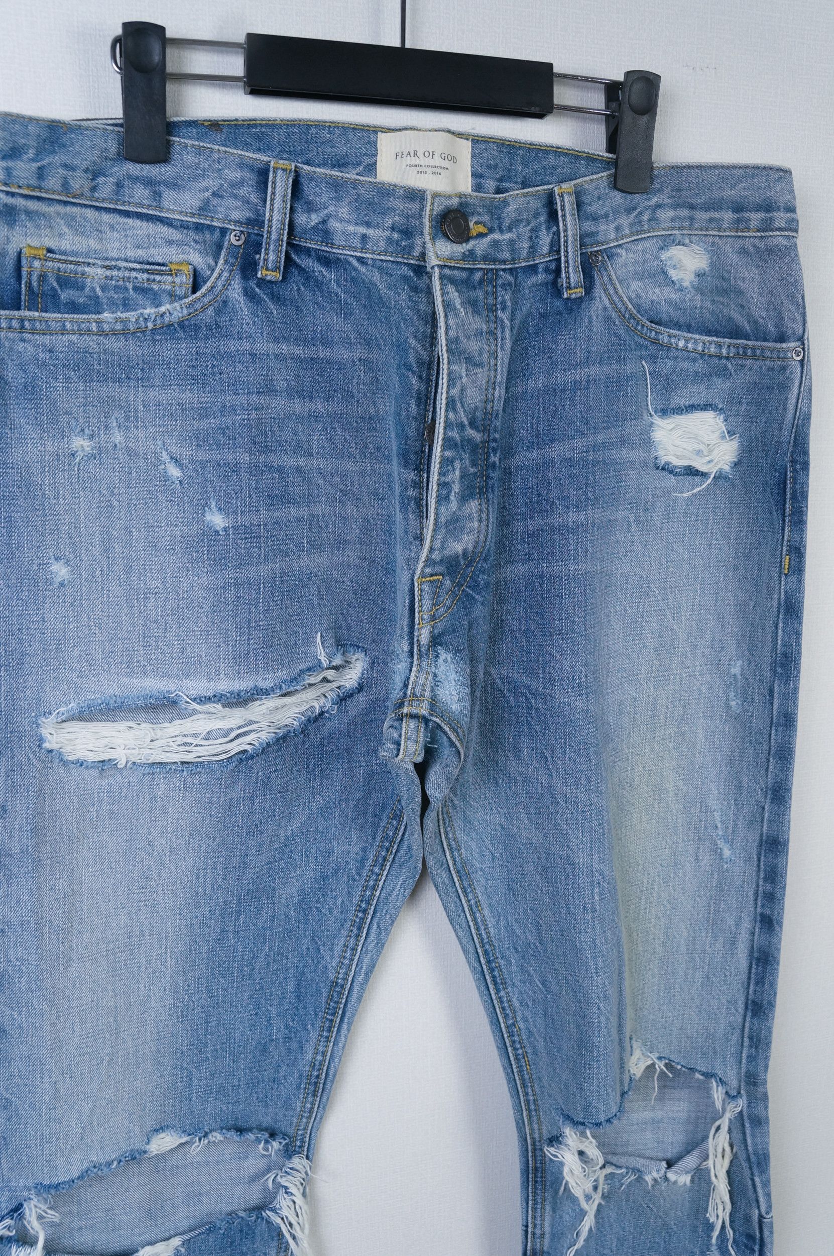 Fear of God 4Th Destroyed denim Size US 34 / EU 50 - 2 Thumbnail