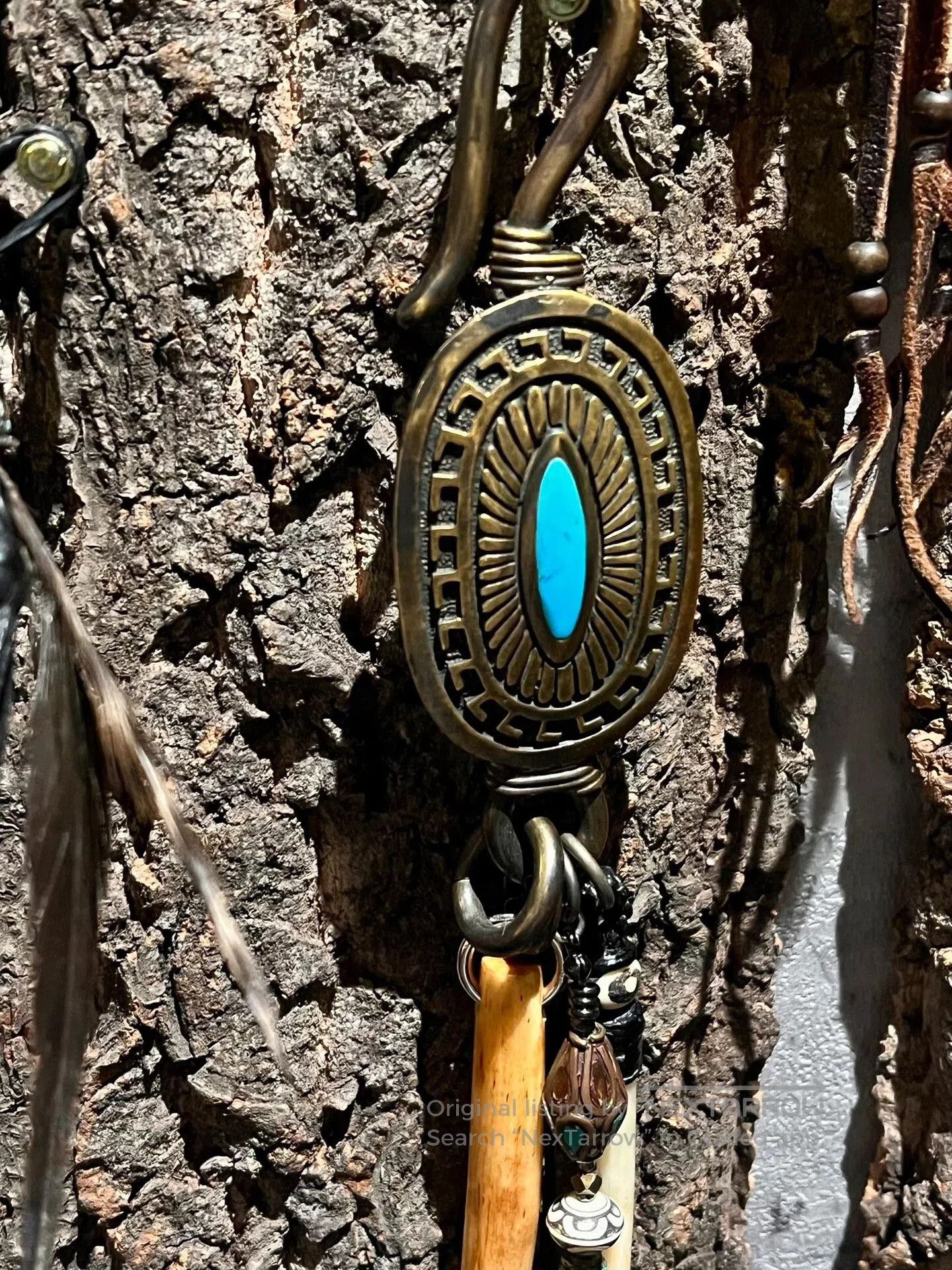 Gunda unique gunda bone pendant necklace. Size ONE SIZE - 5 Thumbnail