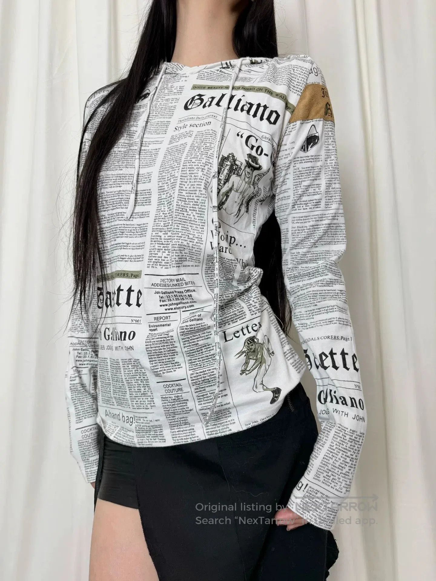 John Galliano john galliano black and white hoodie. Size L / US 10 / IT 46 - 2 Thumbnail