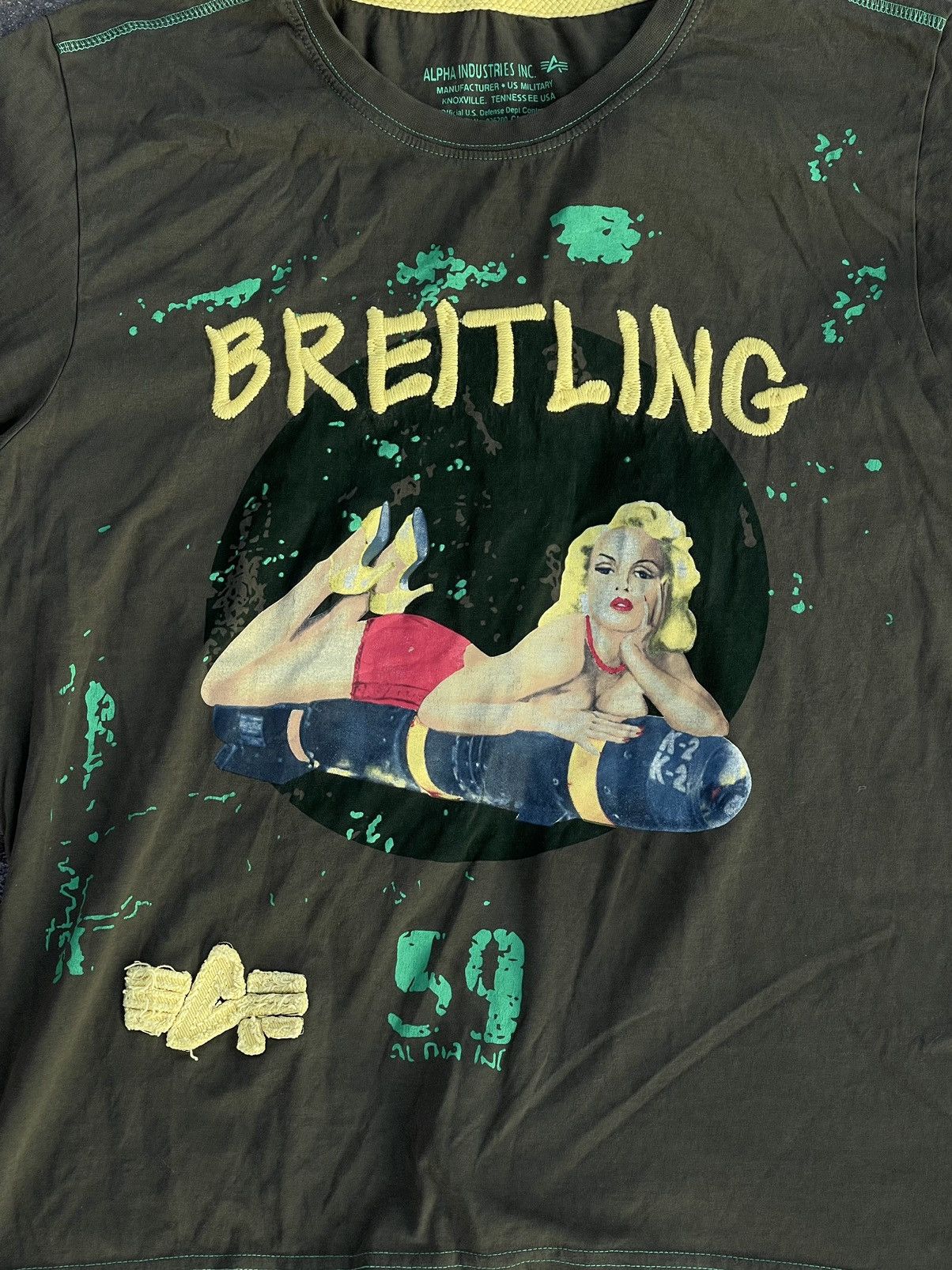 Alpha Industries Alpha Industries x Breitling rocket Monroe t-shirt tee Size US M / EU 48-50 / 2 - 2 Thumbnail