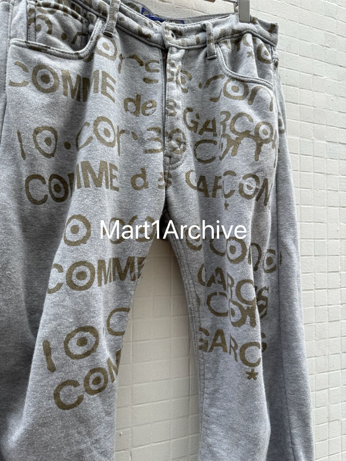 Junya Watanabe Junya Watanabe × Comme des Garçons 04SS graphic sweatpants Size US 32 / EU 48 - 4 Thumbnail