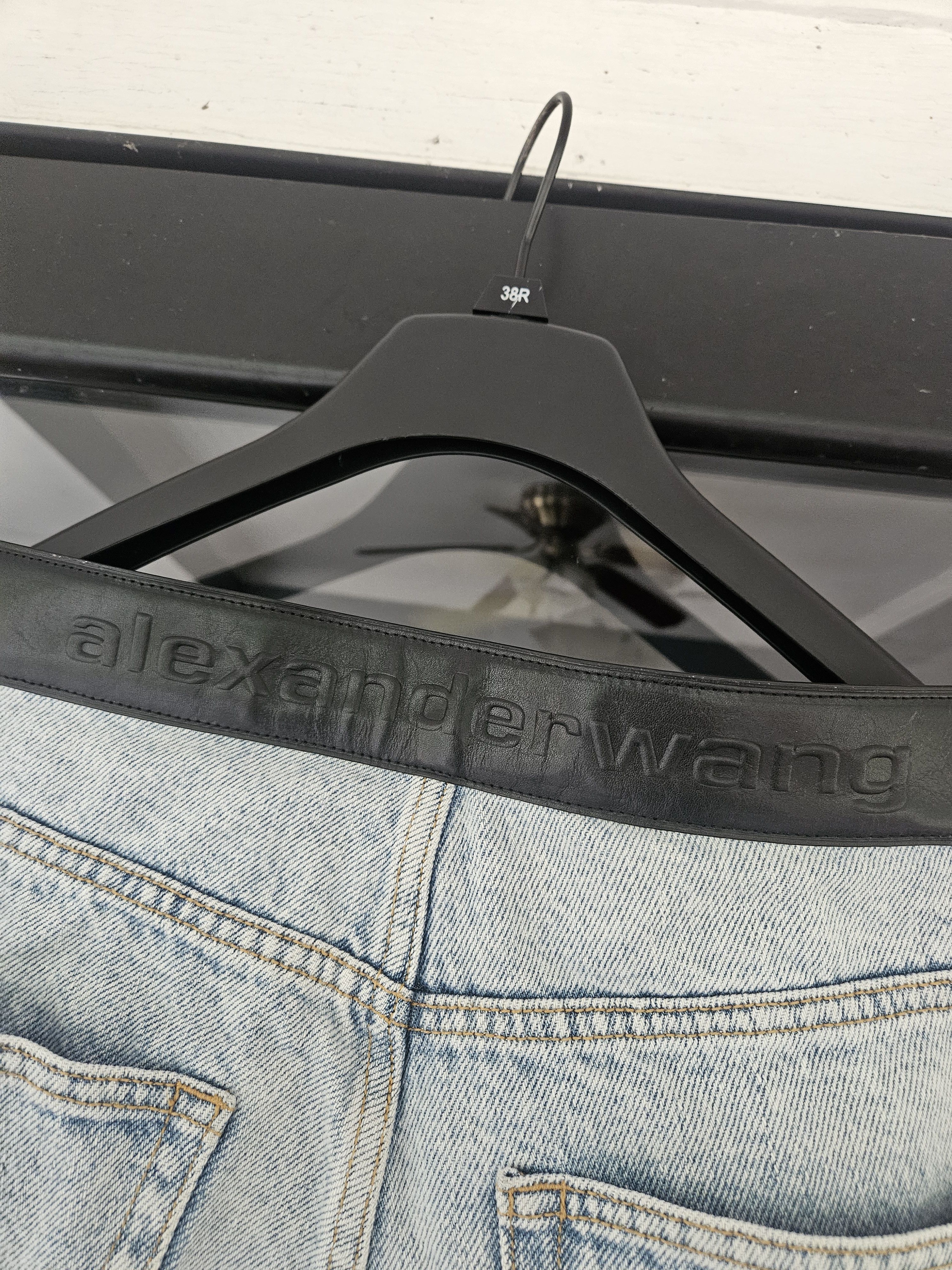 Alexander Wang Black Belt Waist Baggy Blue Denim Jeans Size US 32 / EU 48 - 3 Thumbnail
