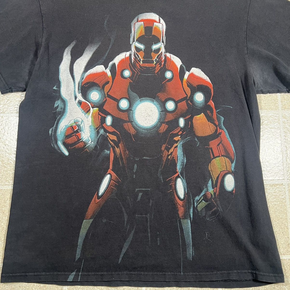 Marvel Comics × Vintage Vintage Iron Man Promo Big Graphic Black T-Shirt Marvel Size US L / EU 52-54 / 3 - 2 Thumbnail