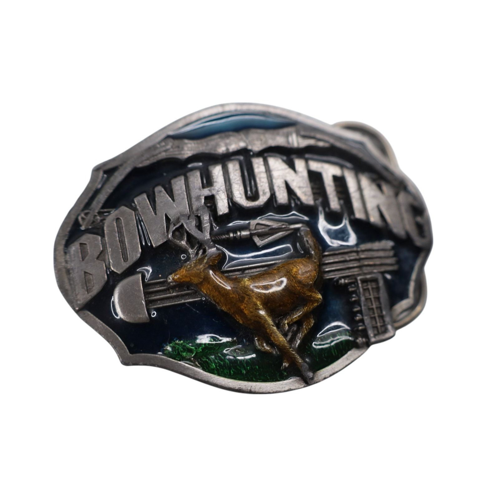 Vintage True Vintage 1987 Bowhunting 3D Painted Belt Buckle Size ONE SIZE - 2 Thumbnail