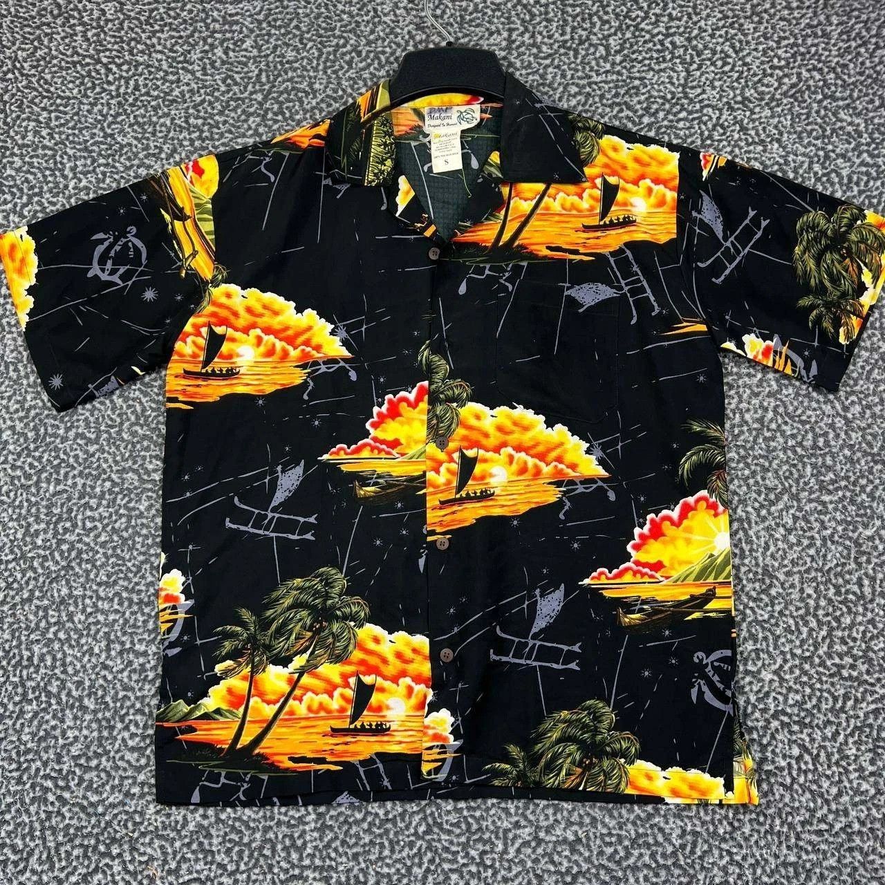Other Makani Hawaiian S Microfiber Sunset Palm Tree Canoe Print Size US S / EU 44-46 / 1 - 1 Thumbnail