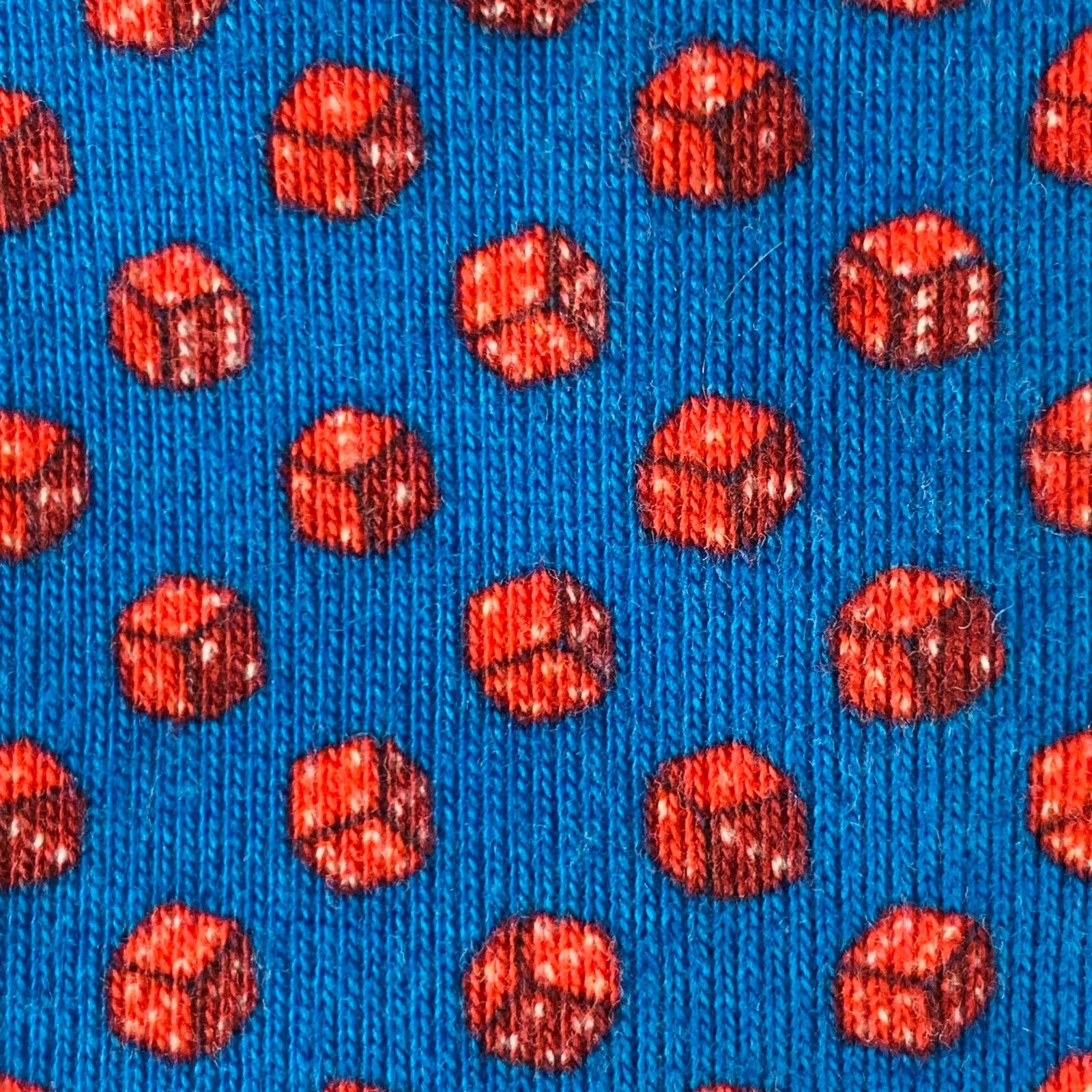 Adam Kimmel ADAM KIMMEL Red Blue Dice Cotton Skinny Tie Size ONE SIZE - 2 Thumbnail