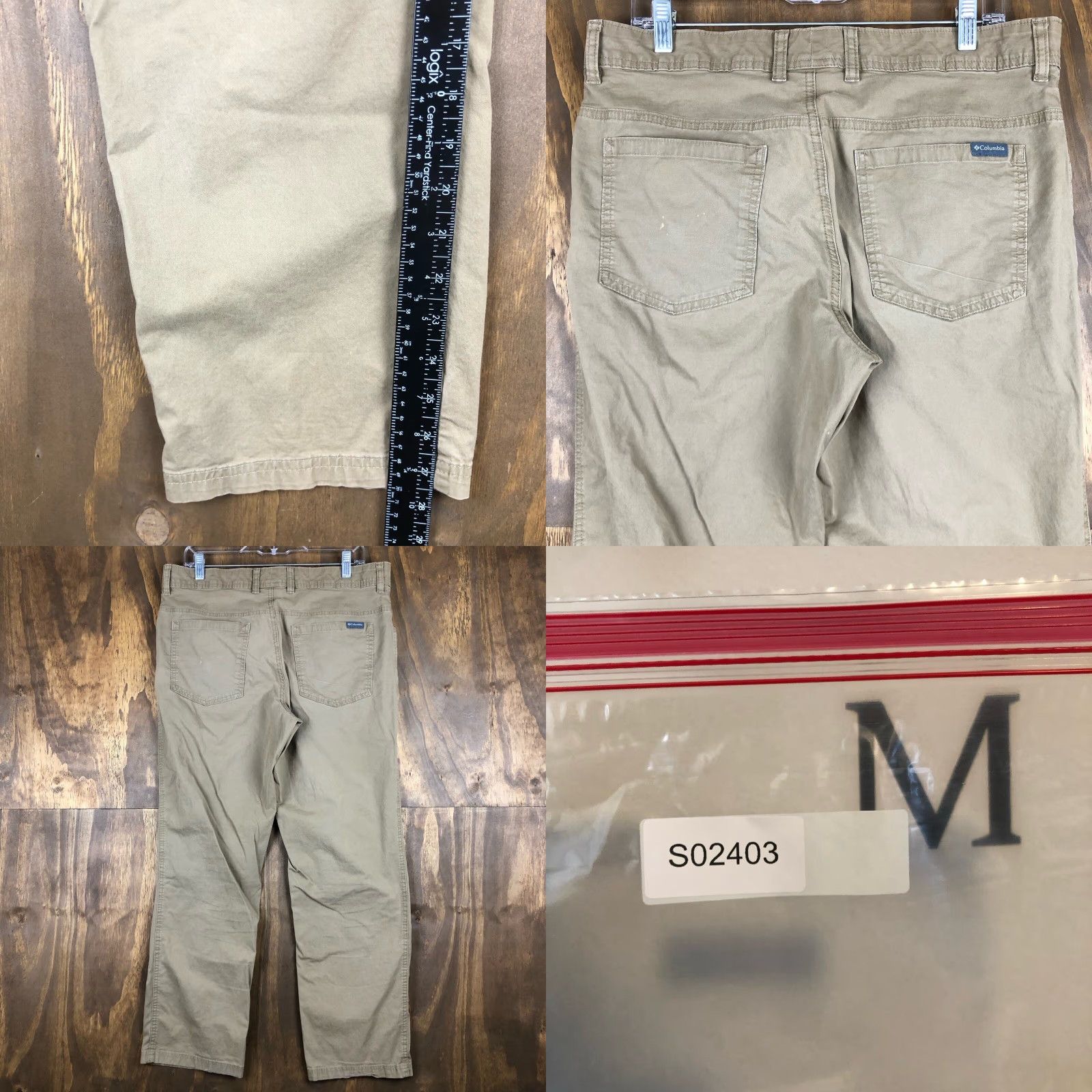 Vintage Columbia Mens Pants Brown Khakis Regular Fit Straight Leg Workwear 34x30 (34x27) Size US 34 / EU 50 - 8 Thumbnail