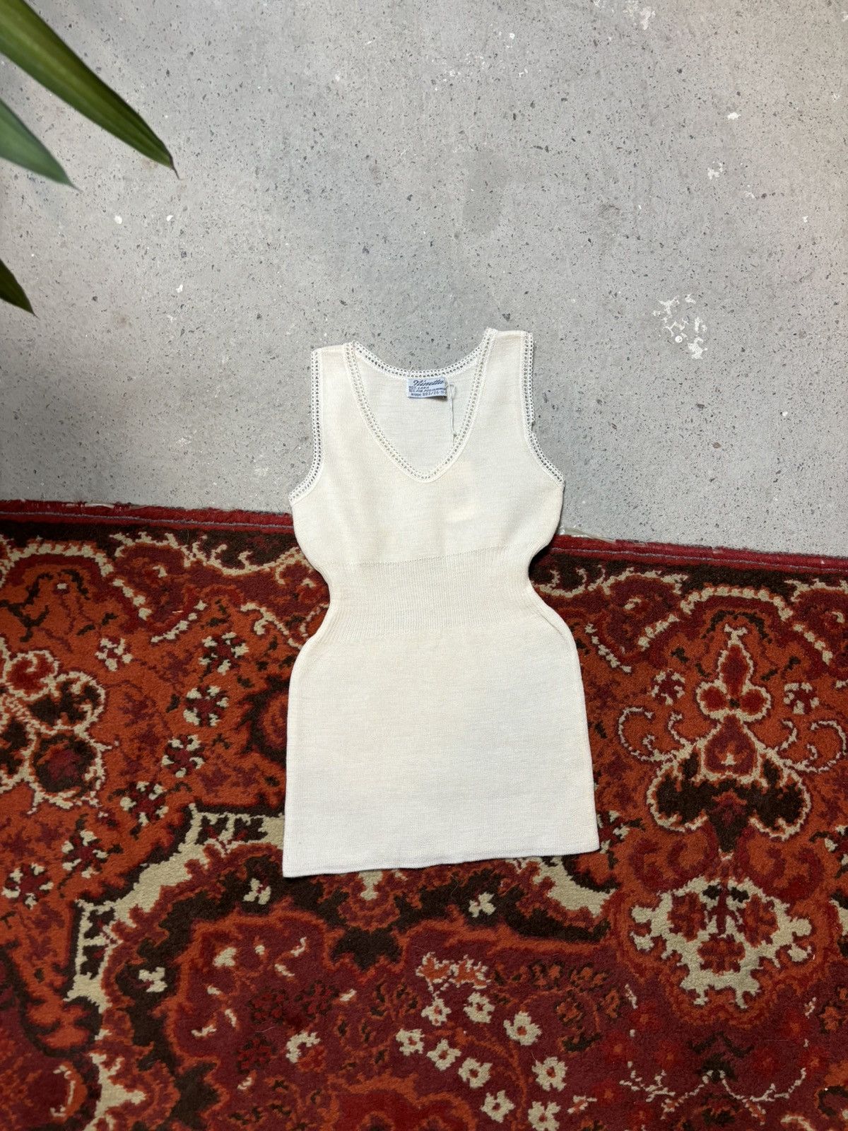 Designer × Japanese Brand Vintage Ninetta beige tank top mesh y2k japanese Size XS / US 0-2 / IT 36-38 - 1 Thumbnail