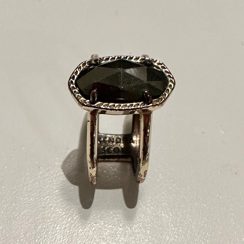 Designer Kendra Scott Elyse Gold Ring in Gold Pyrite Size 9 Size ONE SIZE - 6 Thumbnail