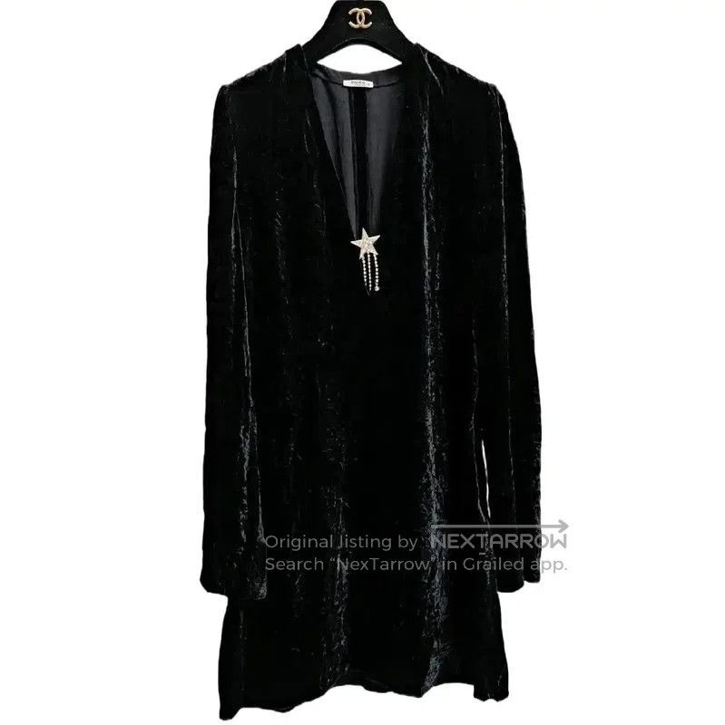 Miu Miu Black Long Sleeve Mini Dress .
