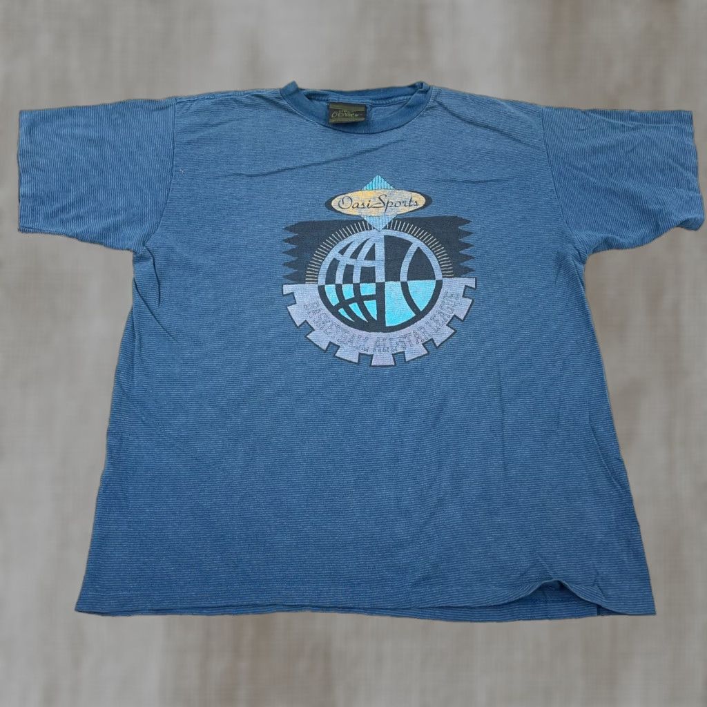 Vintage VINTAGE Odyssey Shirt Men XL Blue Surf Basketball 90s Tee Single Stitch Size US XL / EU 56 / 4 - 1 Thumbnail