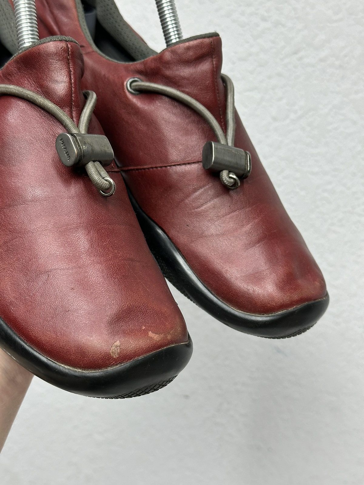Prada Vintage Sneakers Prada Leather Ankle Y2k Boots Opium Japan Size US 7.5 / IT 37.5 - 3 Thumbnail