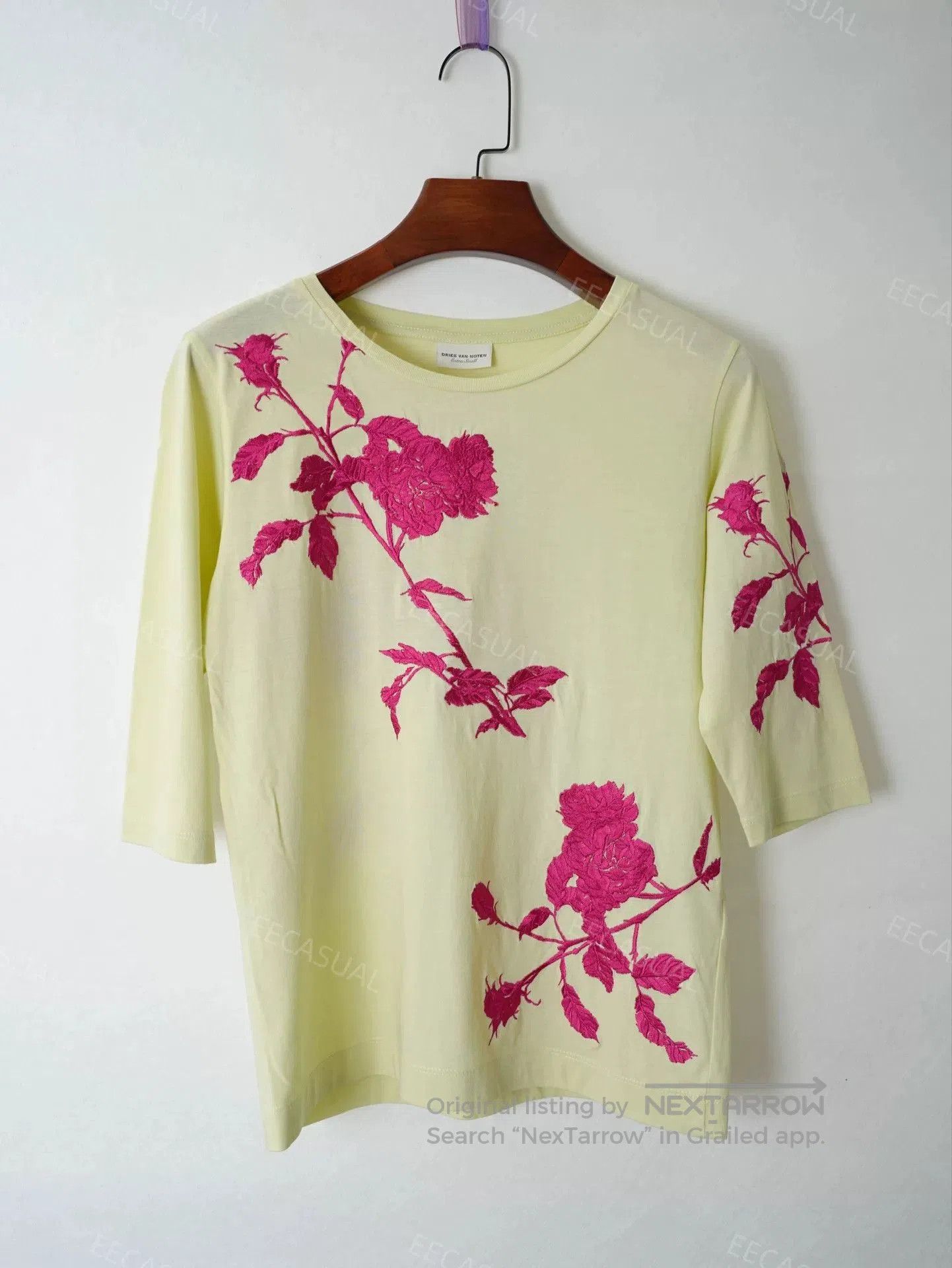 Dries Van Noten Embroidered Rose T.