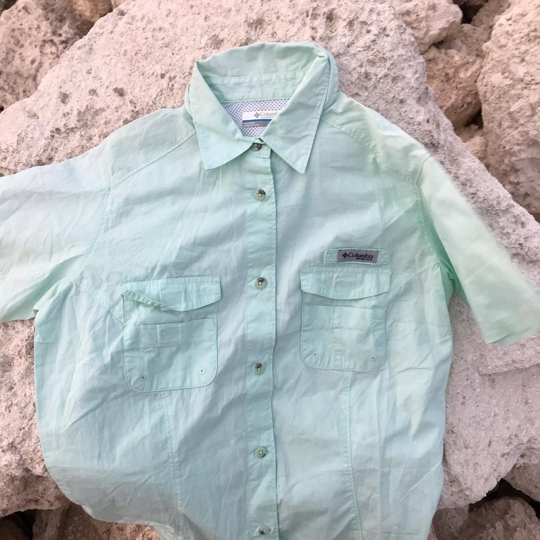 Columbia × Hysteric Glamour Columbia Natural organic Sea Blue Columbia Hunting shirt Size US M / EU 48-50 / 2 - 7 Thumbnail