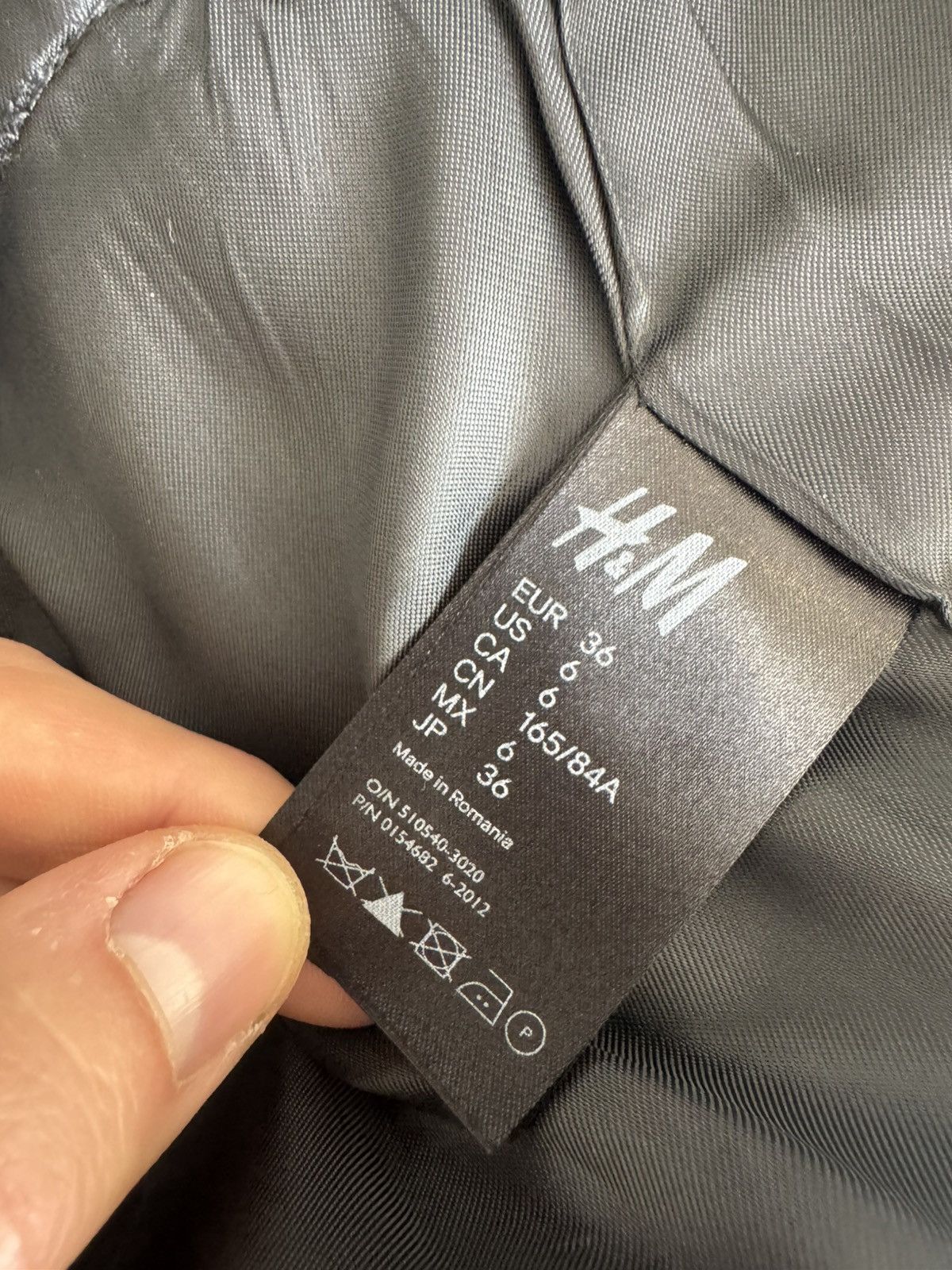 H&M × Maison Margiela Maison Martin Margiela x H&M Women Grey Wool Blazer Designer Size XS / US 0-2 / IT 36-38 - 5 Thumbnail