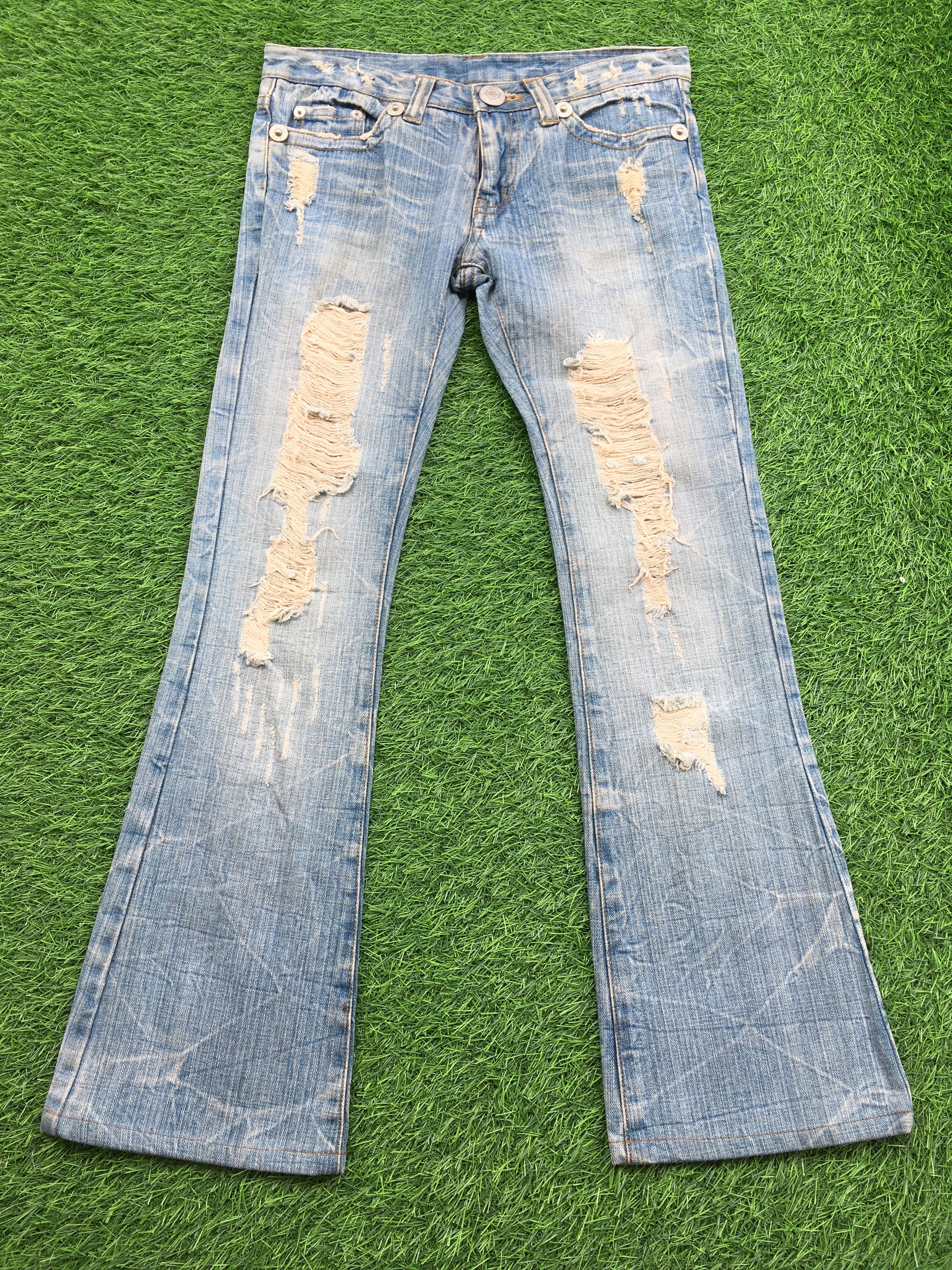 Japanese Brand Japanese Wide Leg Distressed Nippon Denim D-991 Size 28" / US 6 / IT 42 - 1 Thumbnail