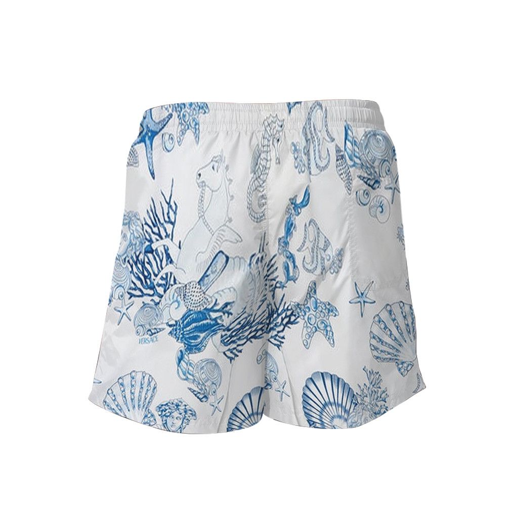 Designer Coral Theatre Cotton Shorts Size US 33 - 2 Thumbnail