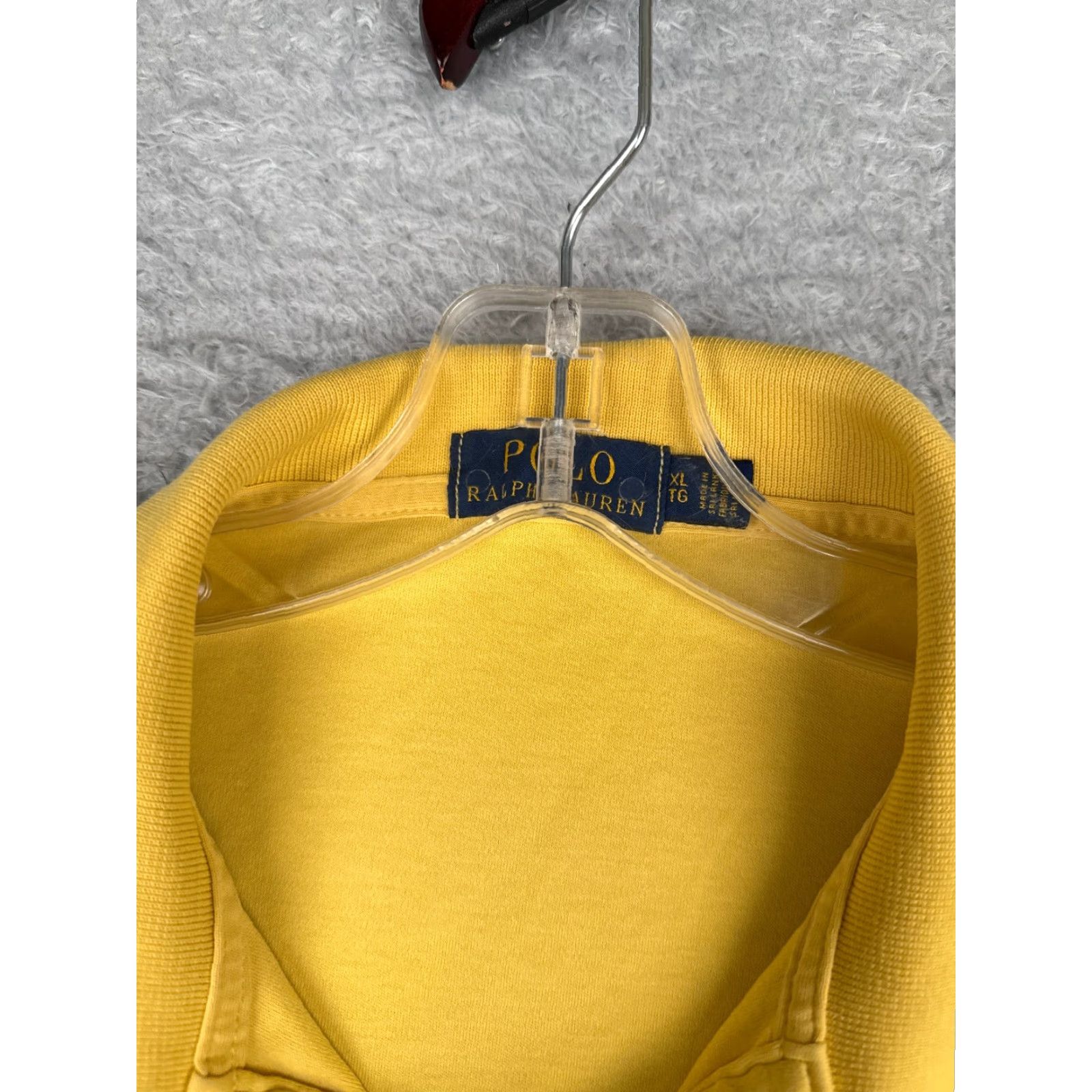 Ralph Lauren Ralph Lauren Polo Shirt Adult XL Yellow 100% Cotton Jersey Short Sleeve Casual Mens Size US XL / EU 56 / 4 - 7 Thumbnail