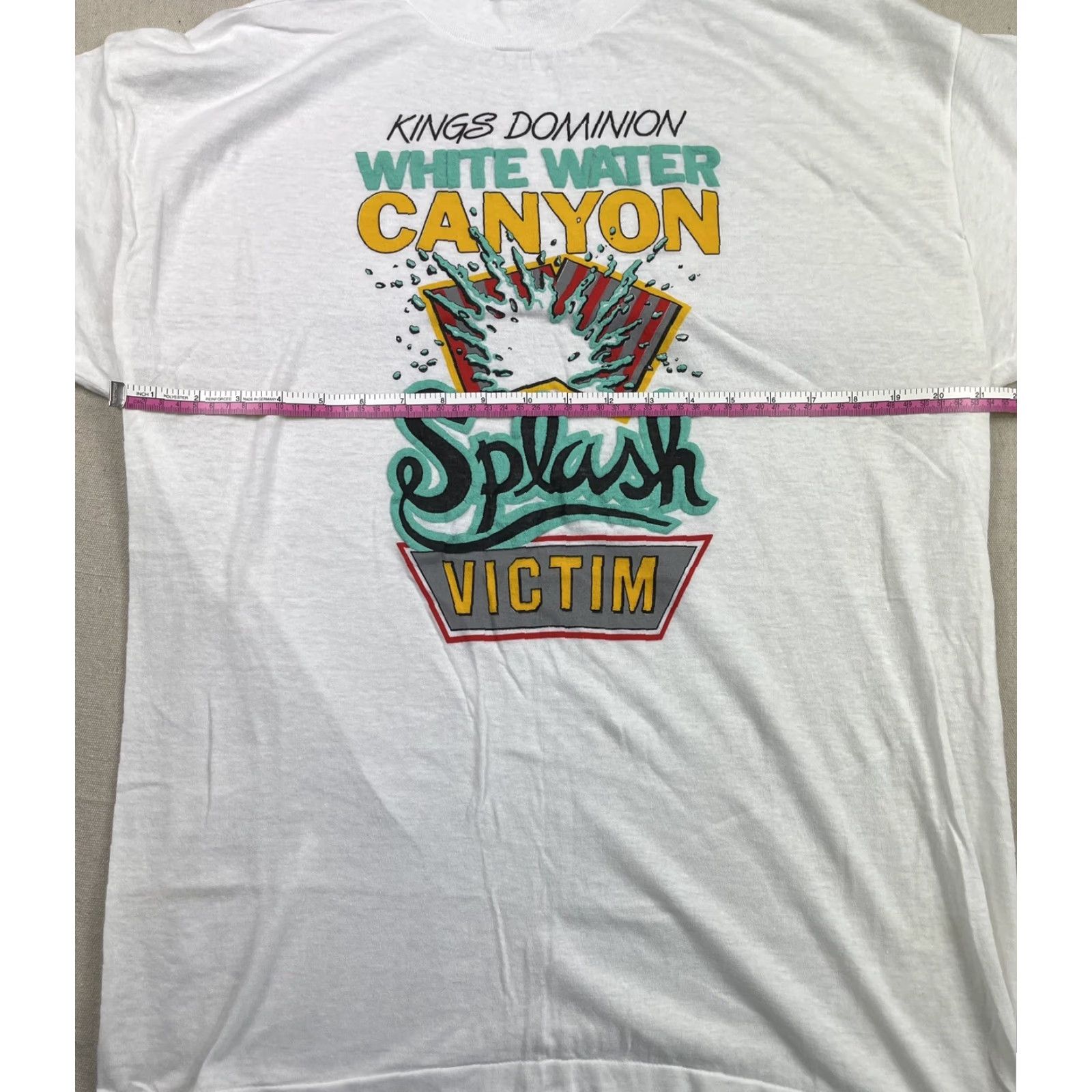 Vintage VINTAGE Signal T-Shirt XL Unisex Adults White Solid Graphic Print 80s Amusement Park Theme Size US XL / EU 56 / 4 - 5 Thumbnail