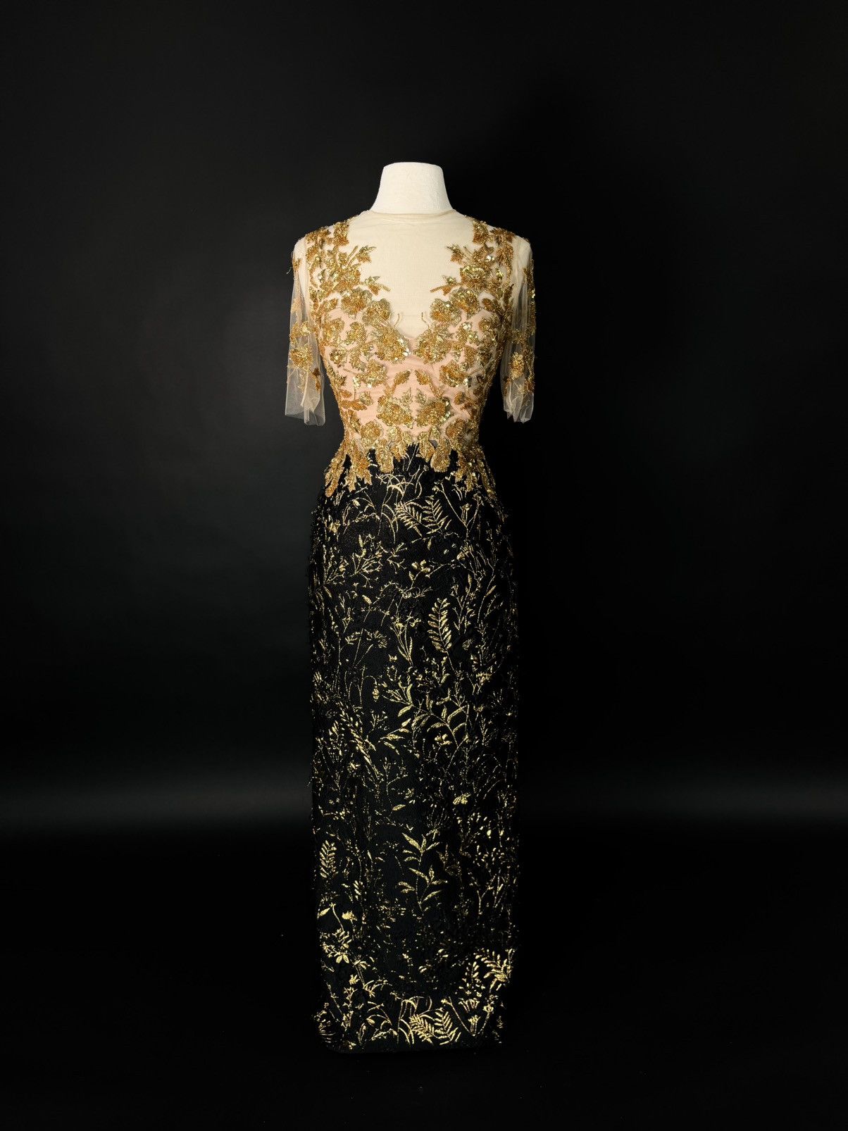 Other Brand New US 10 PAMELLA ROLAND Beaded Embroidered Gown Size L / US 10 / IT 46 - 2 Thumbnail