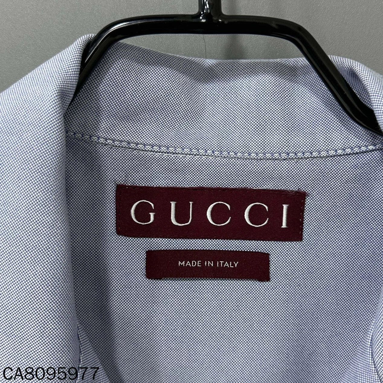 Gucci GUCCI light wash denim logo short-sleeve shirt 48 Size XL / US 12-14 / IT 48-50 - 4 Thumbnail