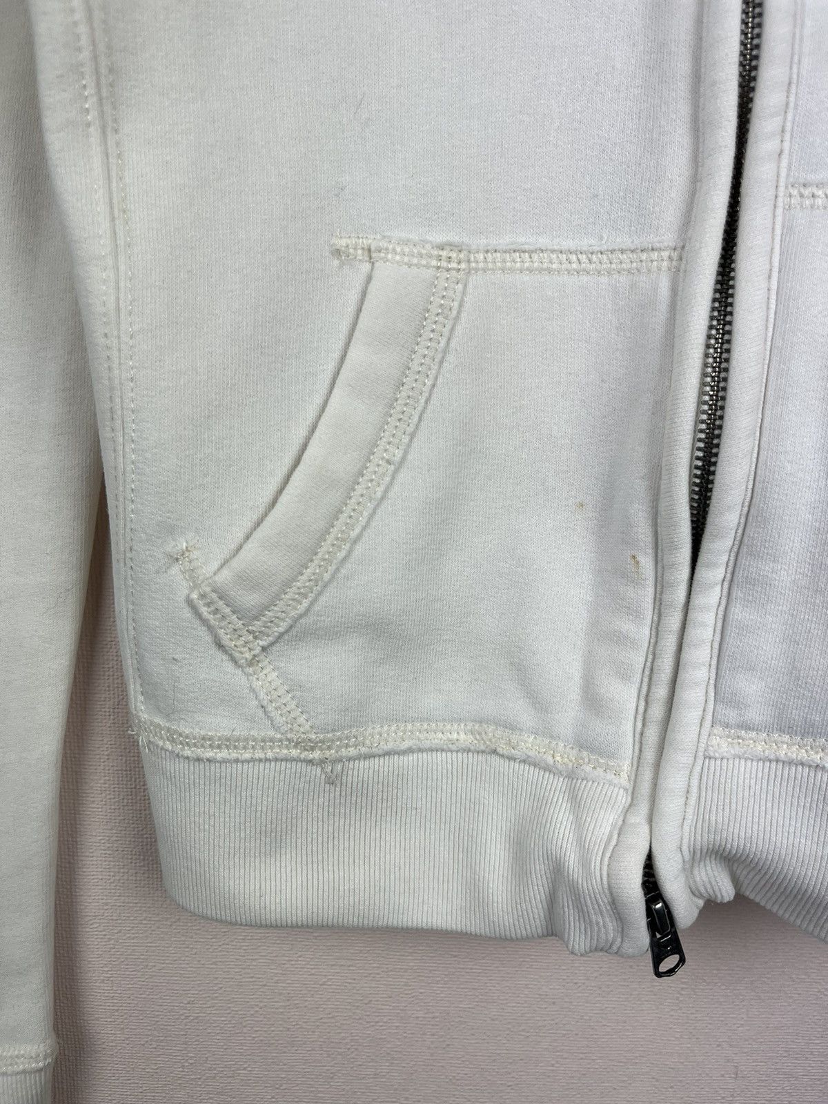 Abercrombie & Fitch Abercrombie & Fitch Y2K Muscle Women's Zip Up Hoodie White Size L / US 10 / IT 46 - 3 Thumbnail