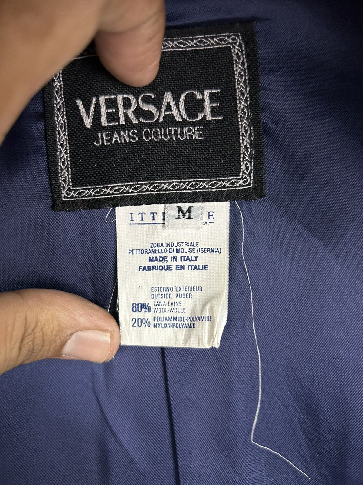 Versace ⚡️Vintage Luxury Versace Wool Flannel Hoodie Zipper Jacket Size US M / EU 48-50 / 2 - 13 Thumbnail