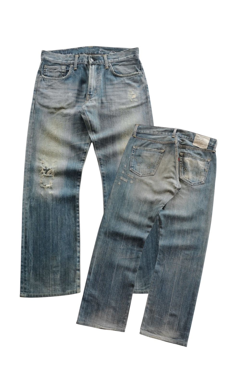 Edwin Edwin 503R Regular Fit Distressed Denim Jeans Size US 34 / EU 50 - 1 Thumbnail