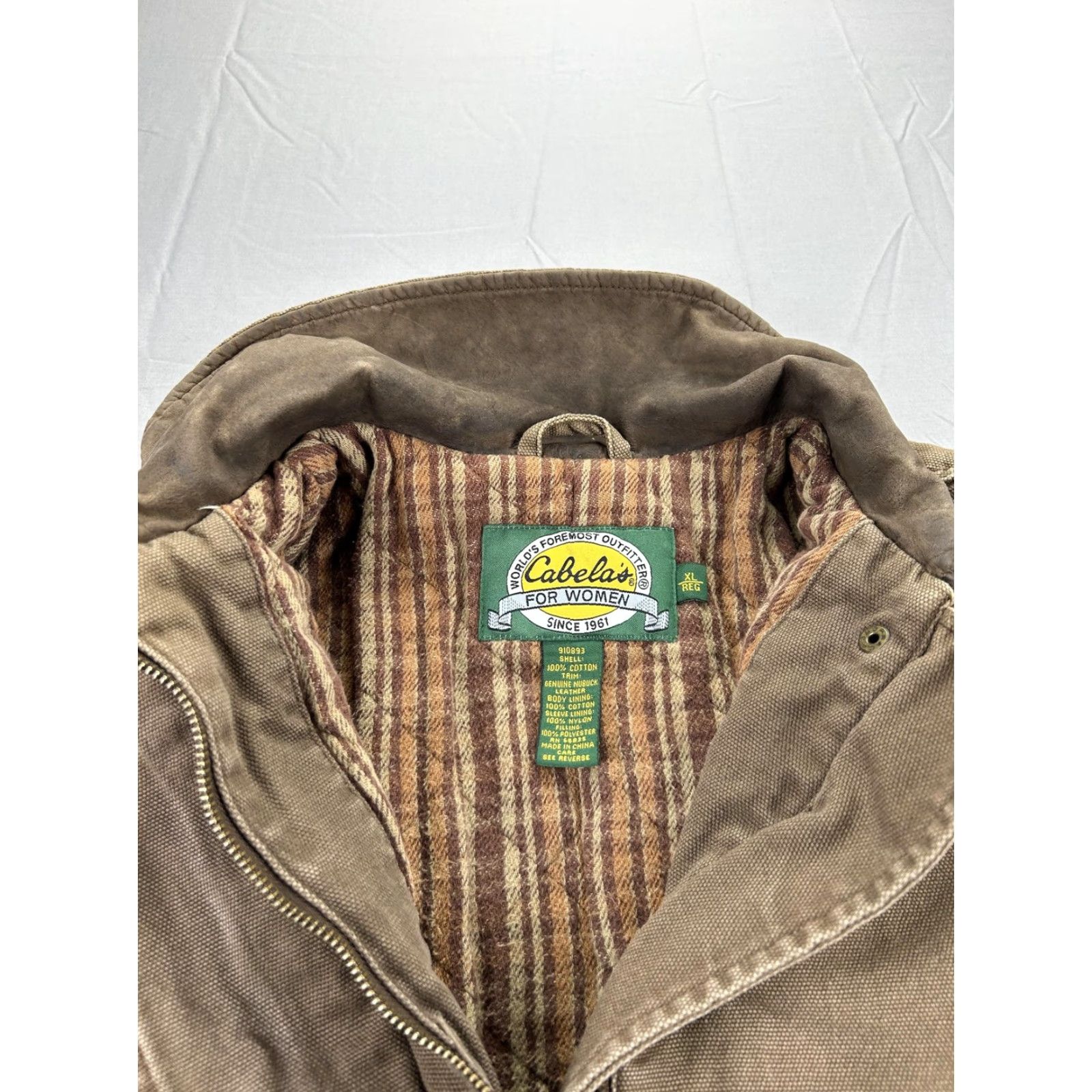Vintage Cabela's Womens XL Brown Canvas Barn Coat Quilted Lined Cabela's Workwear Jacket Coat Size XL / US 12-14 / IT 48-50 - 2 Thumbnail